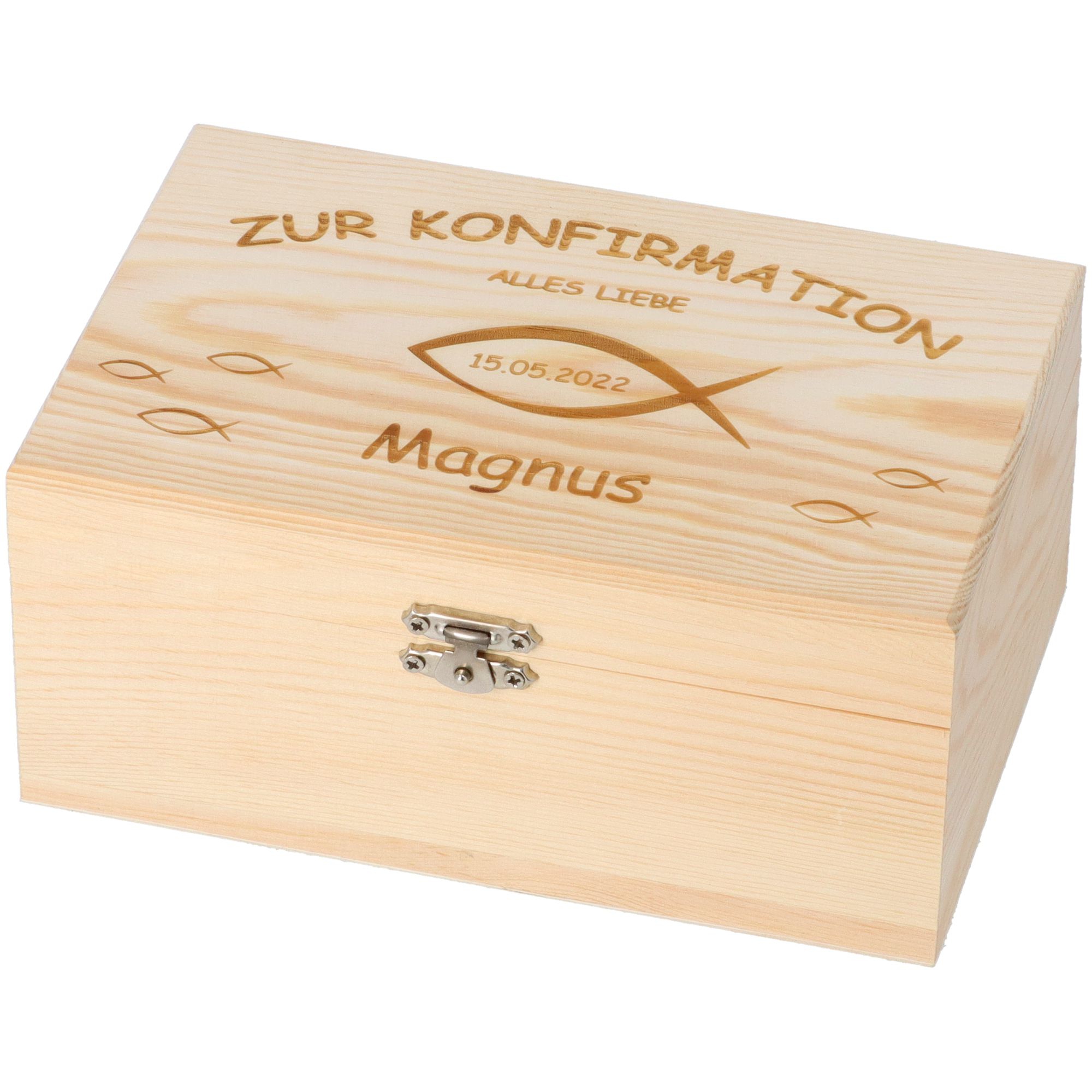 Geschenkbox Konfirmation mit "Name & Datum"