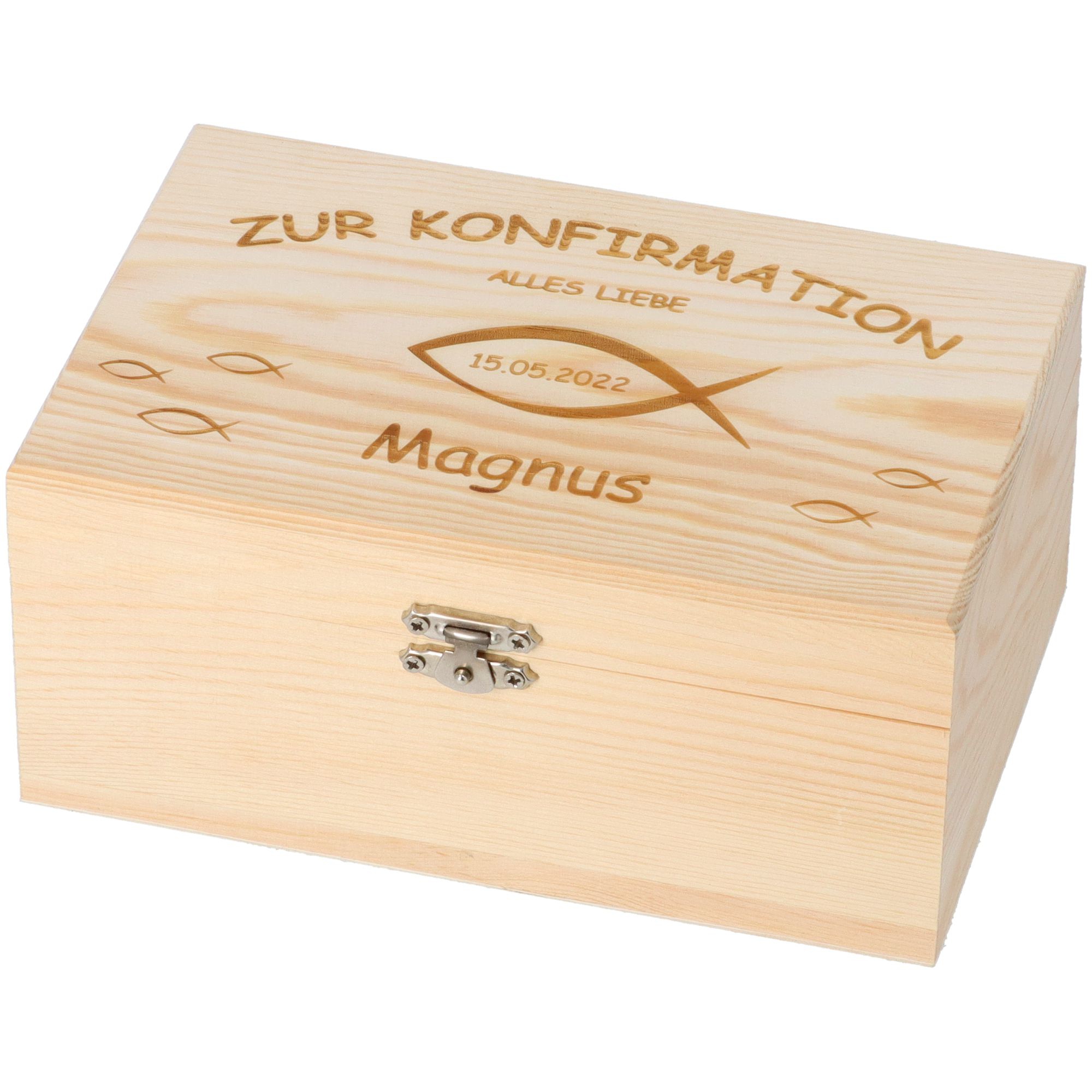 Geschenkbox Konfirmation mit "Name & Datum" Geschenkbox Konfirmation mit "Name & Datum"