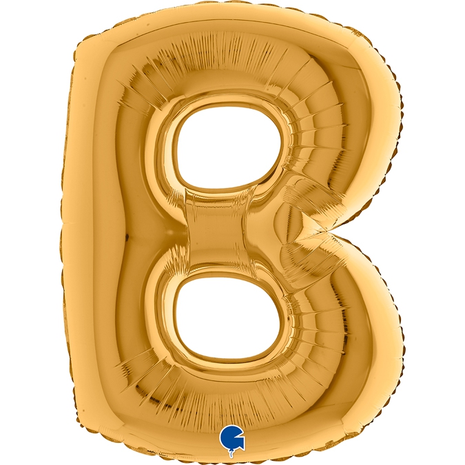 Folienballon Buchstabe B Gold 100cm Folienballon Buchstabe B Gold 100cm