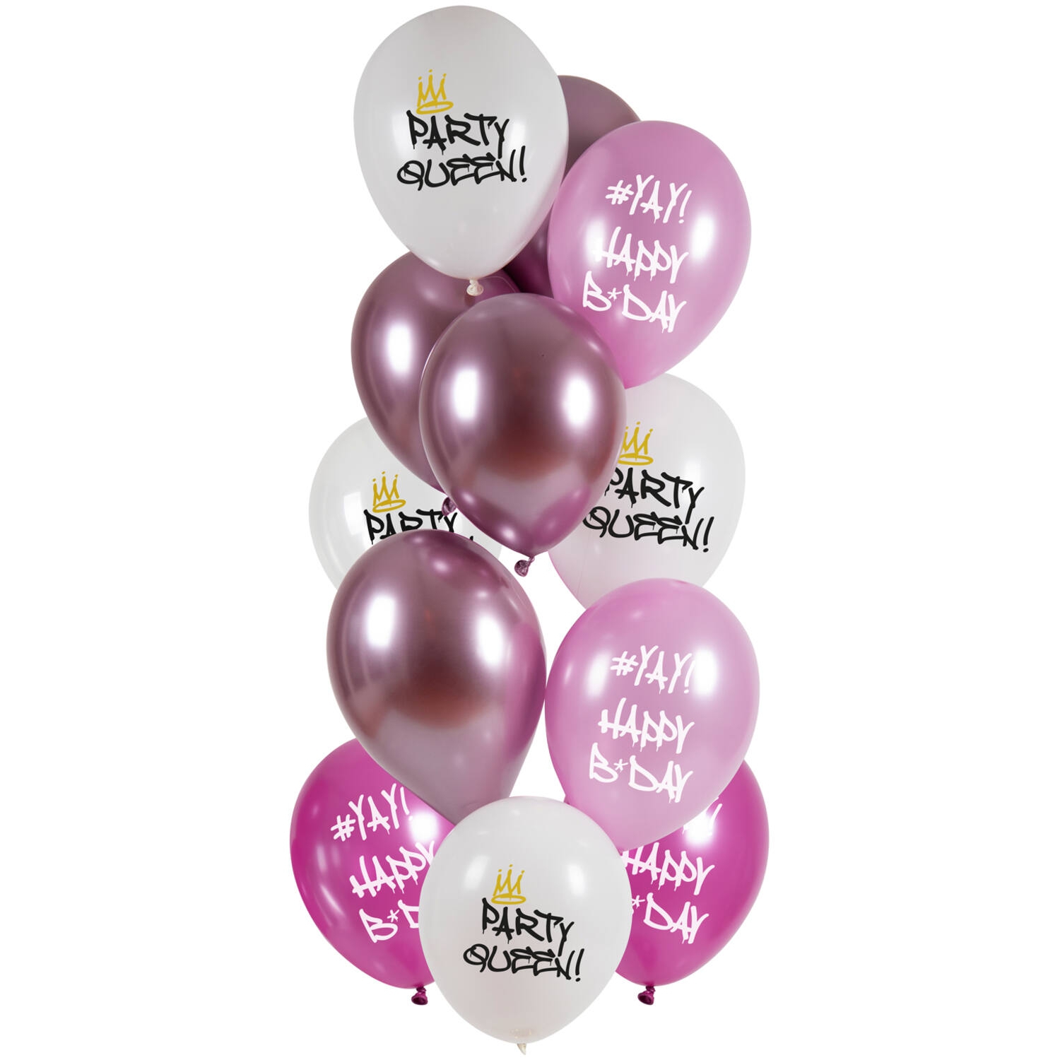 12 Latexballons im Set "Party Queen" Ø 33cm 12 Latexballons im Set "Party Queen" Ø 33cm
