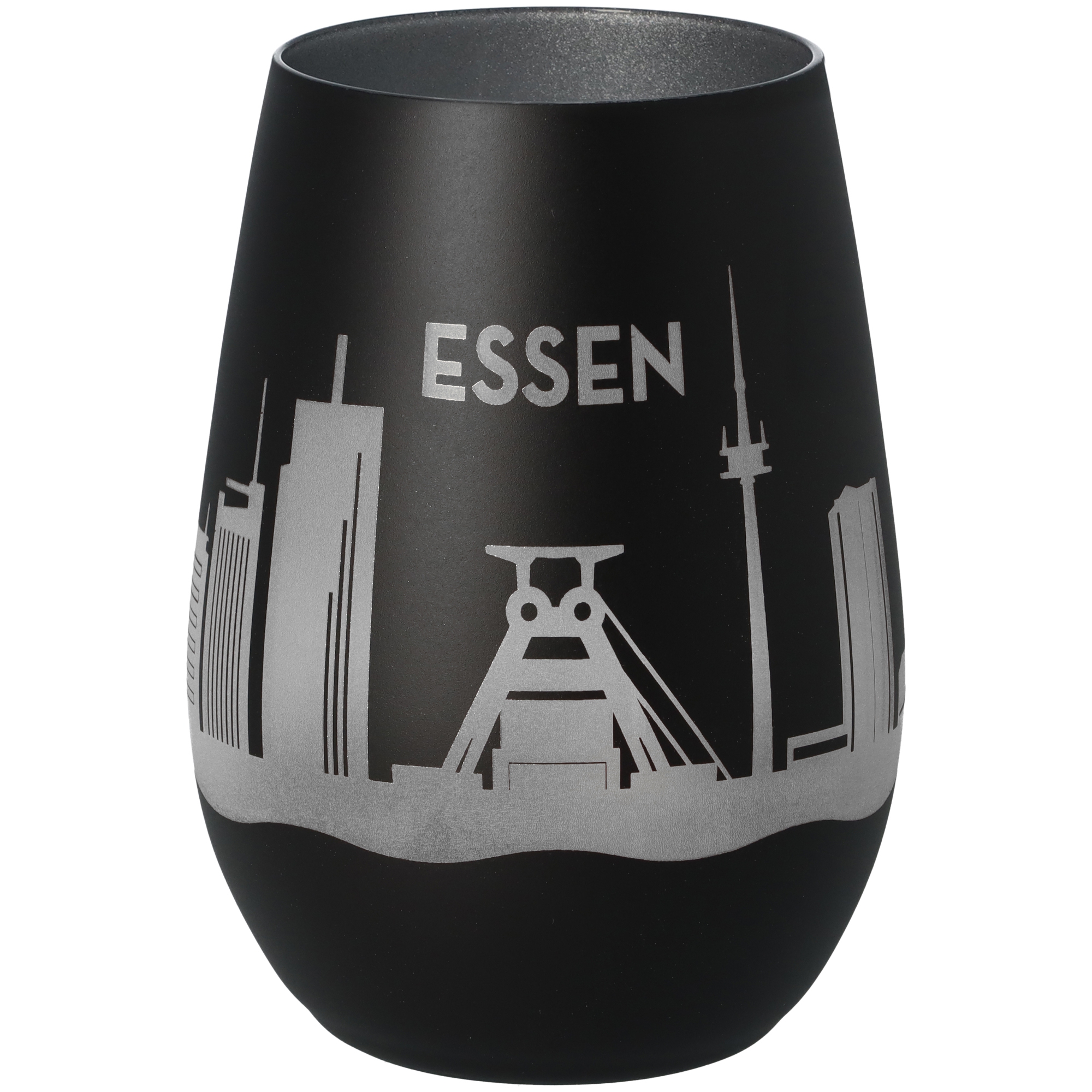Windlicht Skyline Essen Schwarz/Silber Windlicht Skyline Essen Schwarz/Silber