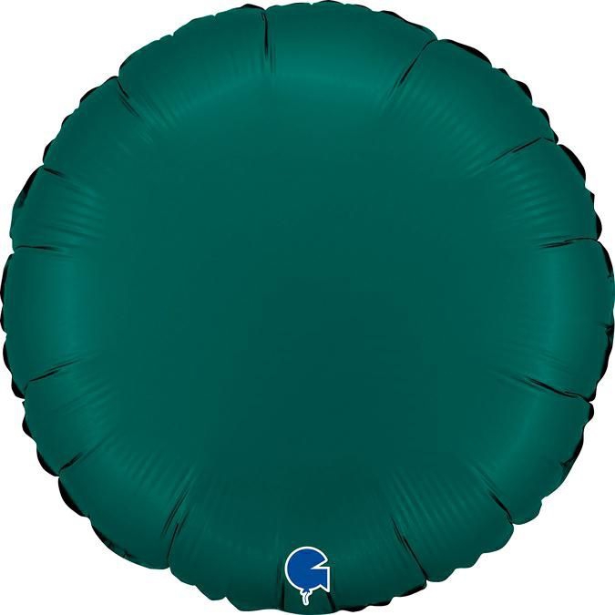 Folienballon Rund Satin Smaragd Grün 45cm Munition, Granate, Waffe