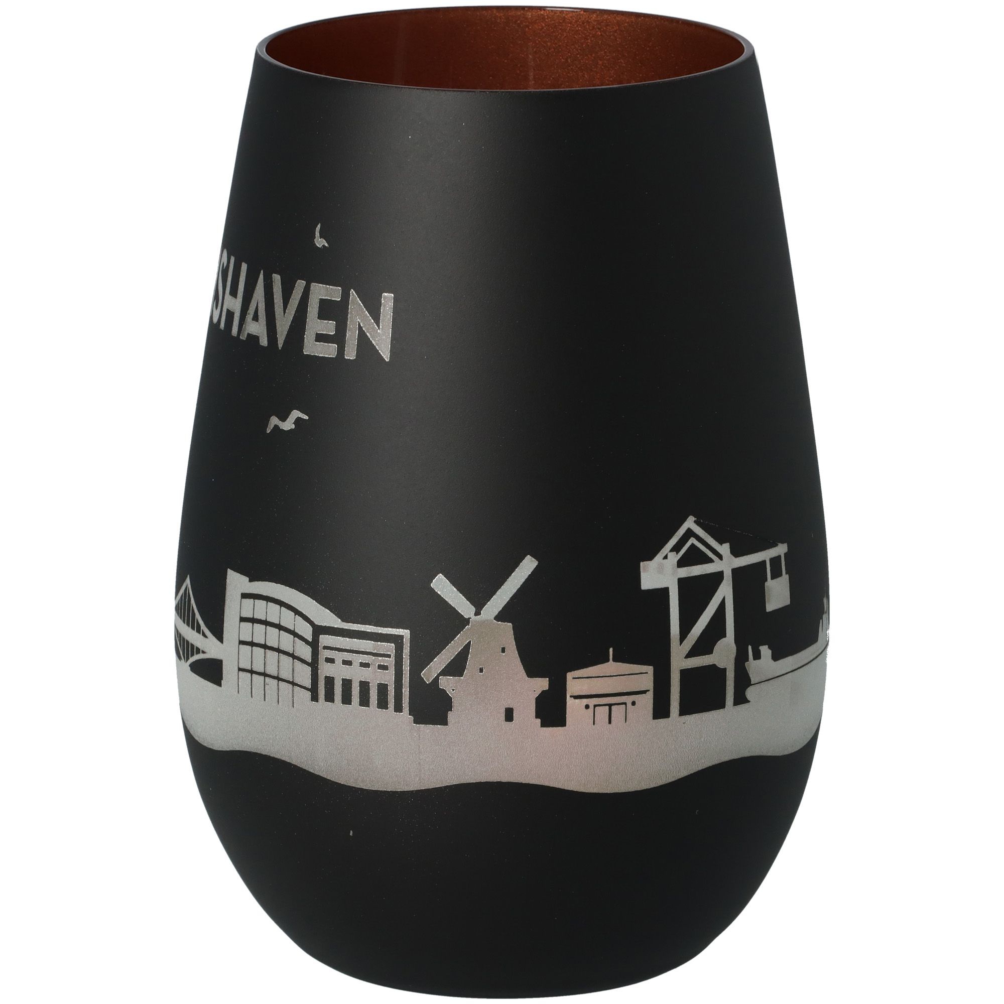 Windlicht Skyline Wilhelmshaven Schwarz/Bronze Windlicht Skyline Wilhelmshaven Schwarz/Bronze