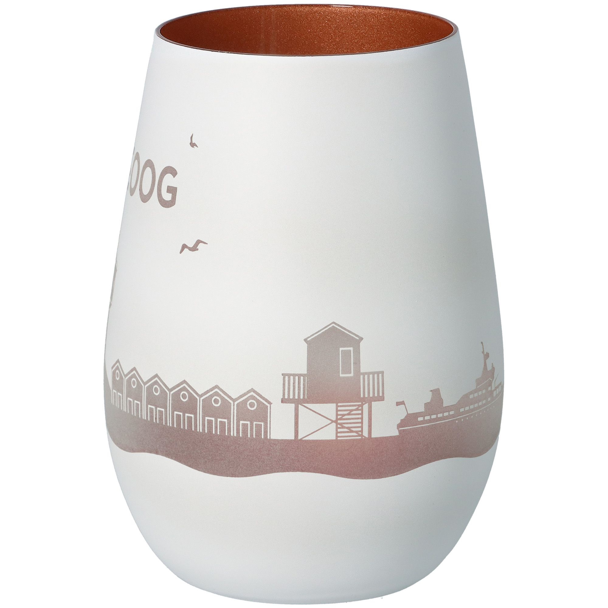 Windlicht Skyline Langeoog Weiß/Bronze Windlicht Skyline Langeoog Weiß/Bronze