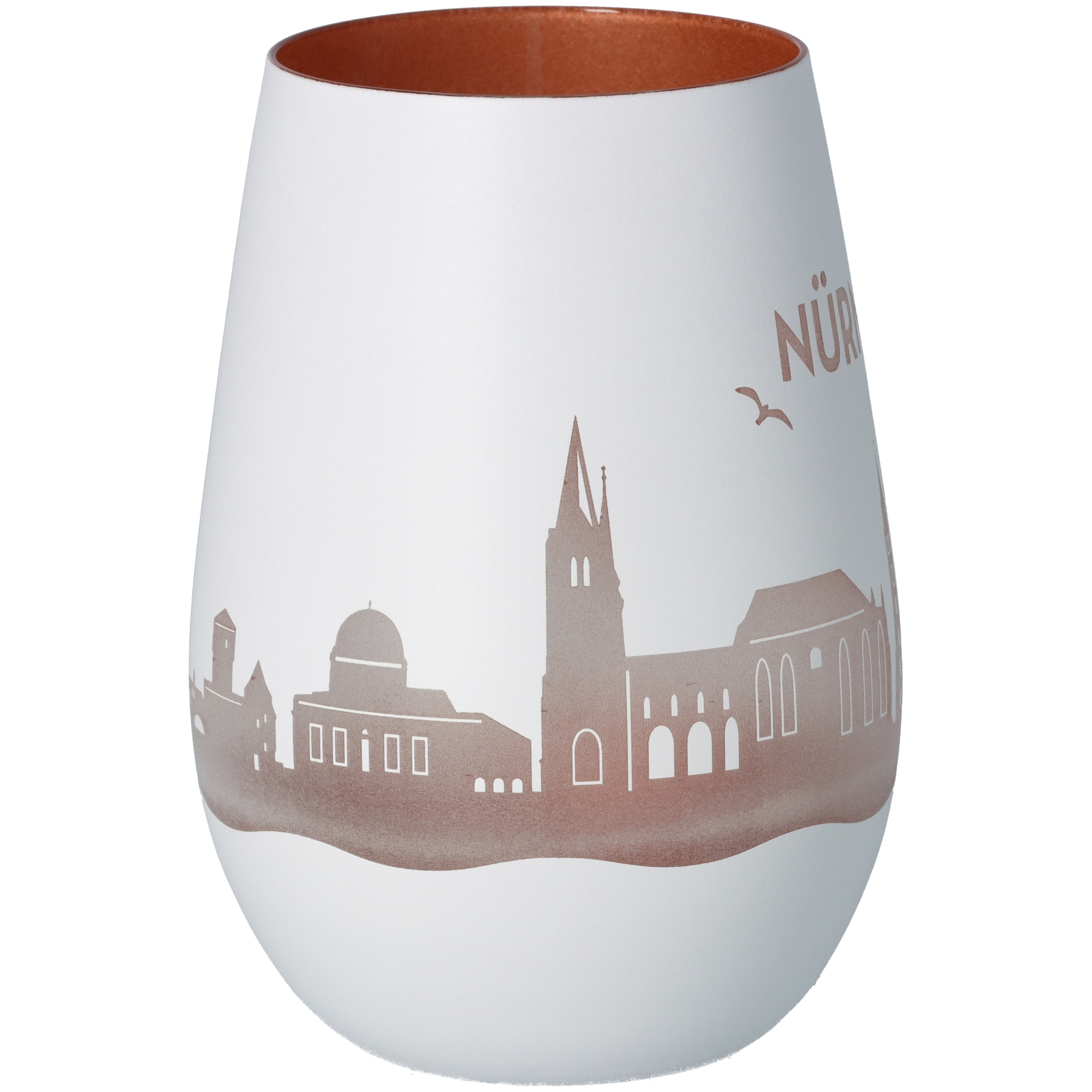 Windlicht Skyline Nürnberg Weiß/Bronze Windlicht Skyline Nürnberg Weiß/Bronze