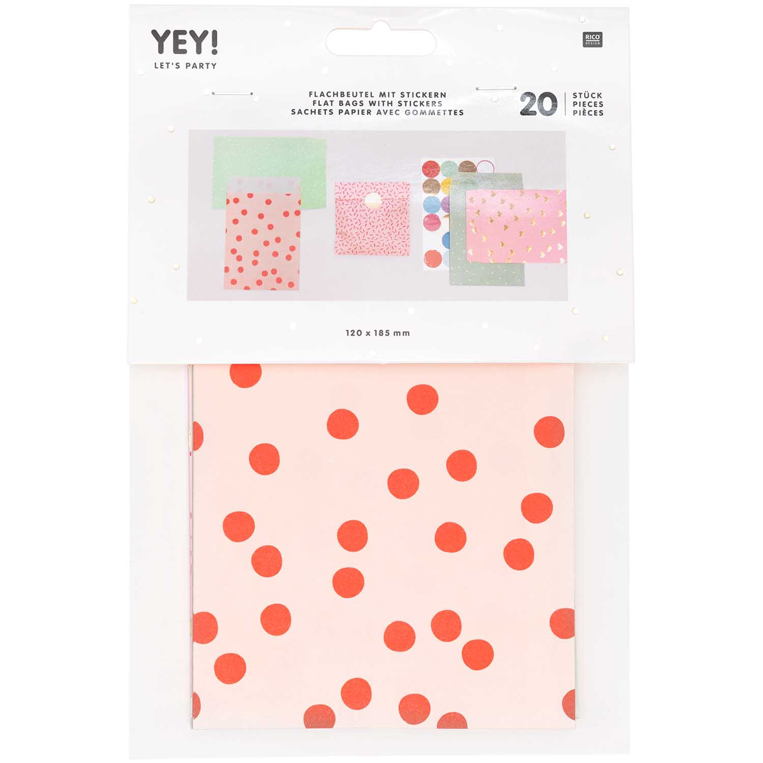 20 Geschenktüten Flachbeutel, Pastellmix- mittel 20 Geschenktüten Flachbeutel, Pastellmix- mittel