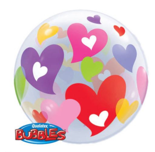 Bubble Ballon "Herzen" 56cm