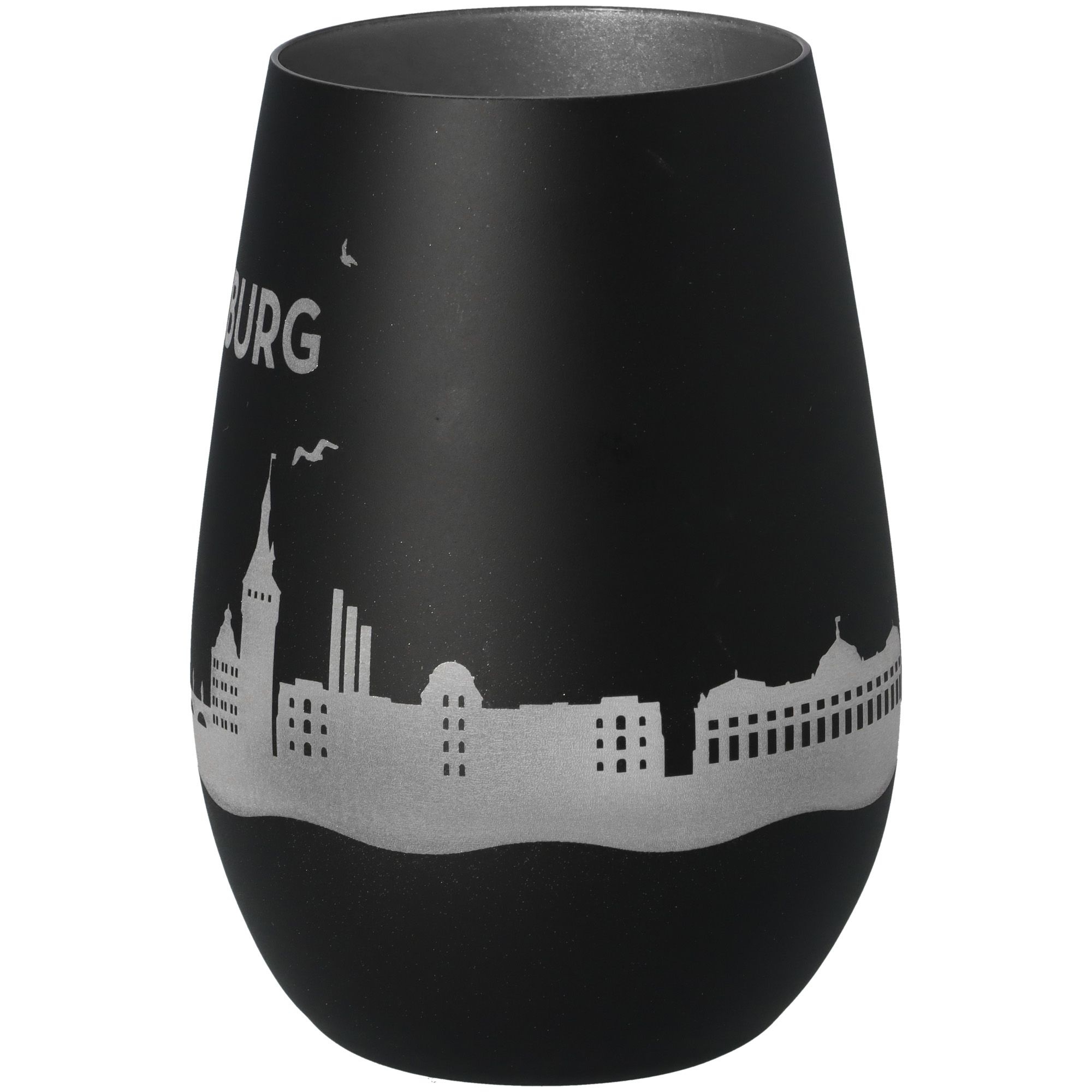 Windlicht Skyline Würzburg Schwarz/Silber Windlicht Skyline Würzburg Schwarz/Silber