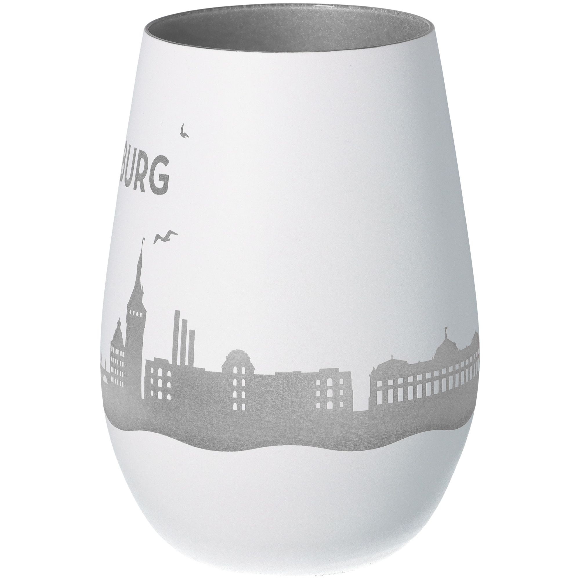 Windlicht Skyline Würzburg Weiß/Silber Windlicht Skyline Würzburg Weiß/Silber