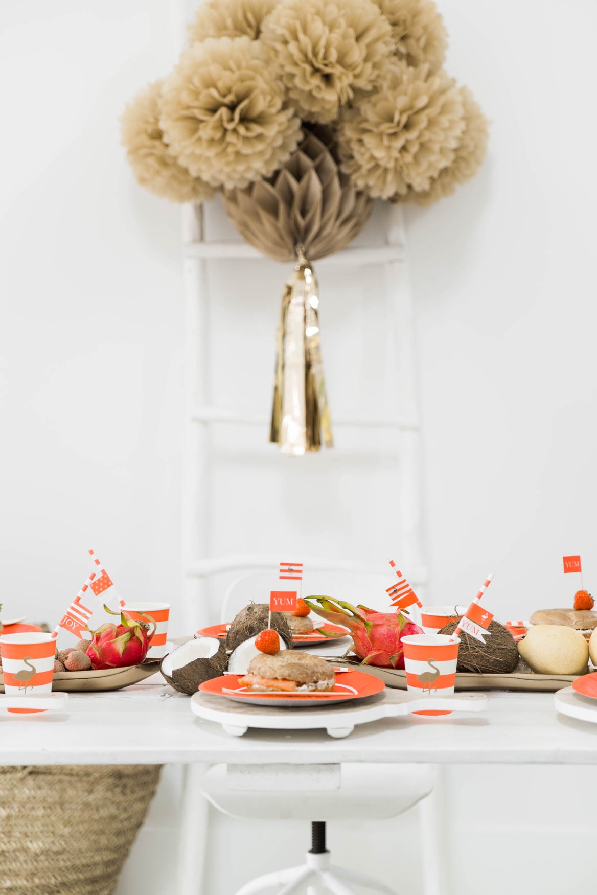 Flamingo - 10 Pappteller Korall Flamingo - 10 Pappteller Korall