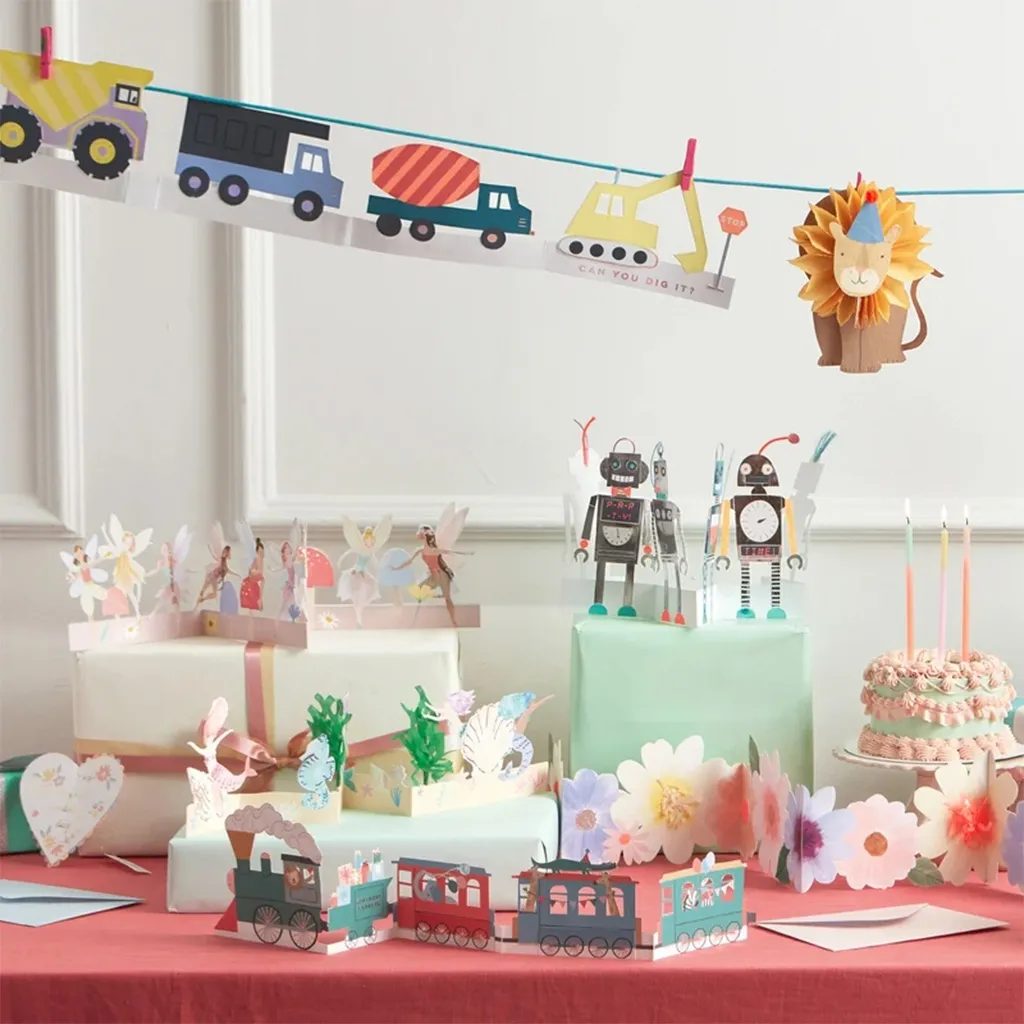 Papiertiere, Pappdekoration, Kindergeburtstag, Luftballon, Bastelgeschenk
