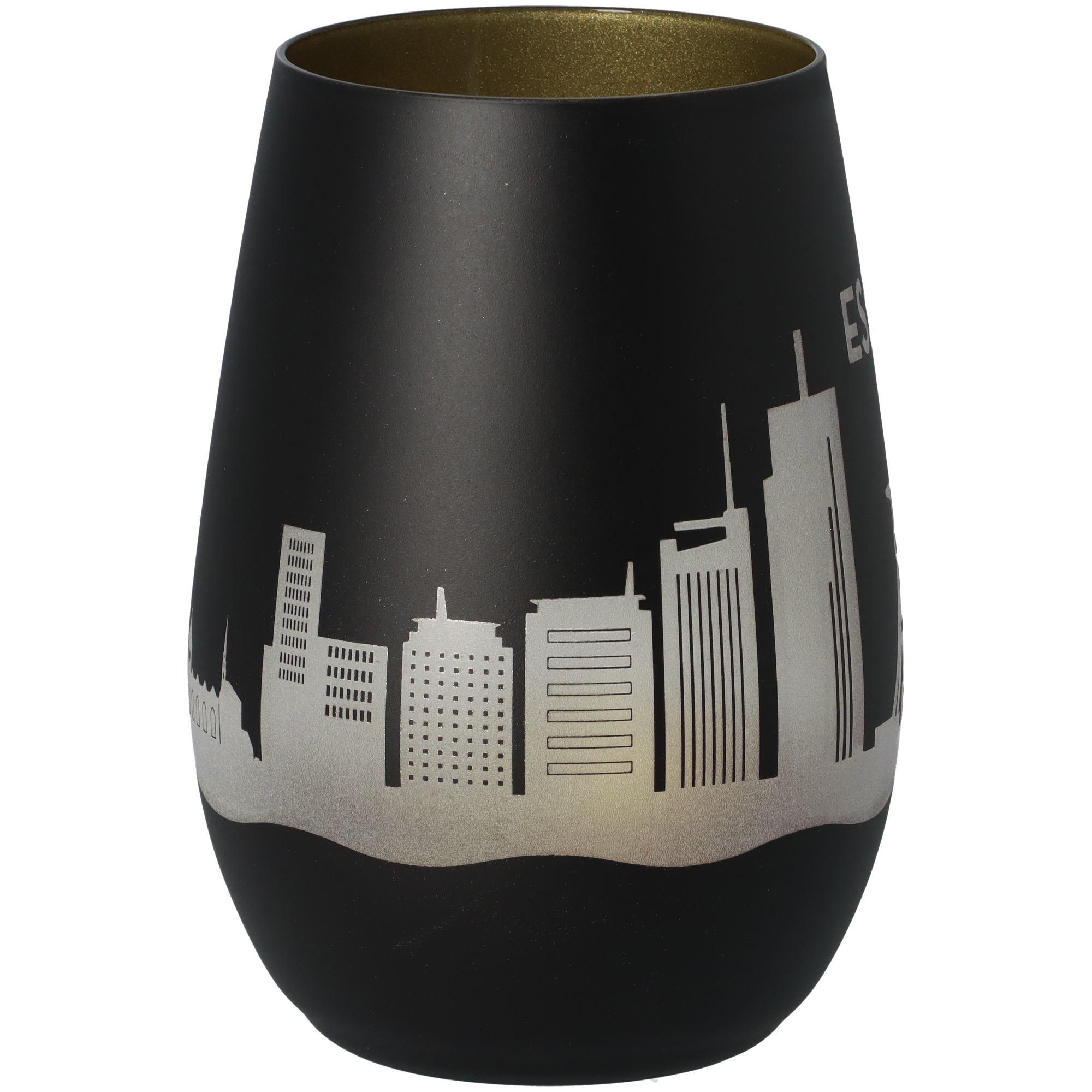 Windlicht Skyline Essen Schwarz/Gold Windlicht Skyline Essen Schwarz/Gold