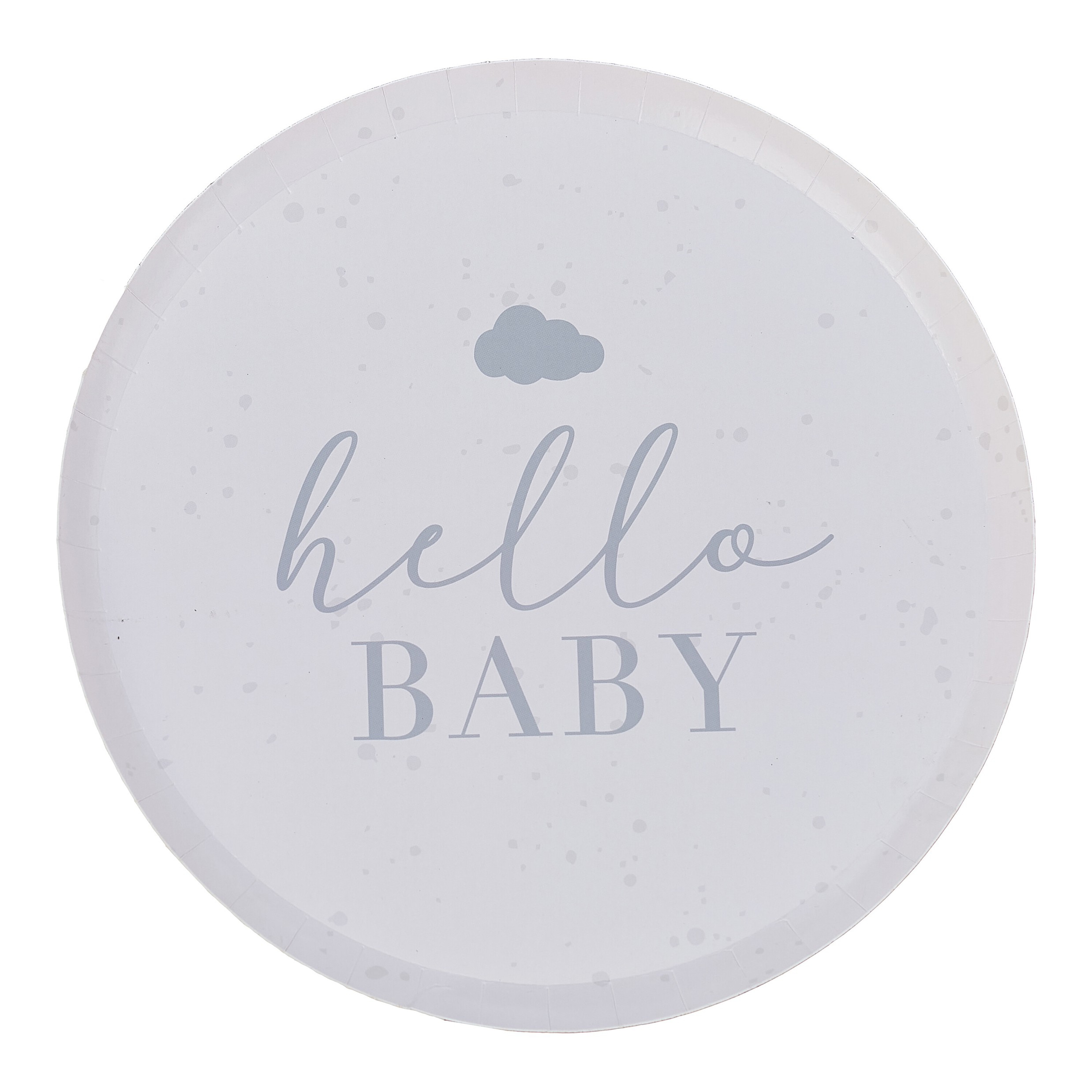 8 Pappteller "Hello Baby" 100% umweltfreundlich