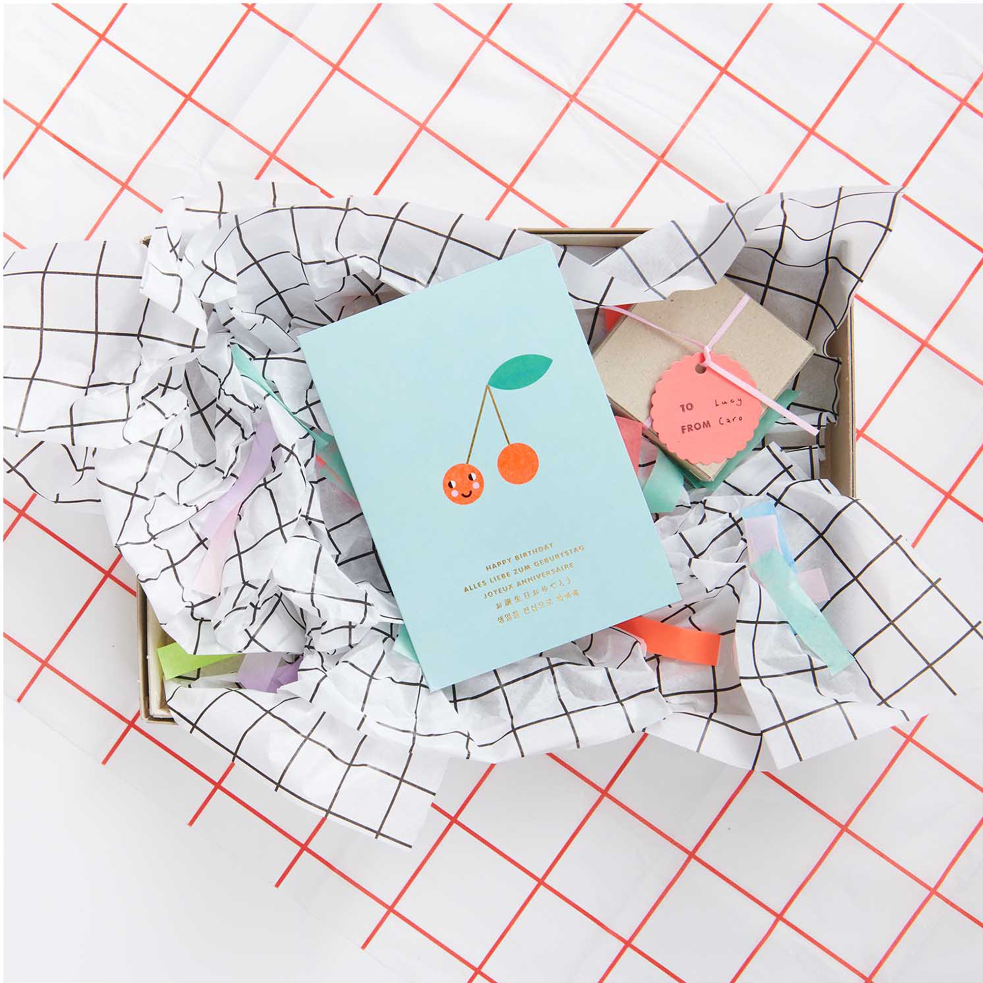 Seidenpapier Karomuster, schwarz/weiß, 5 Bögen Seidenpapier Karomuster, schwarz/weiß, 5 Bögen