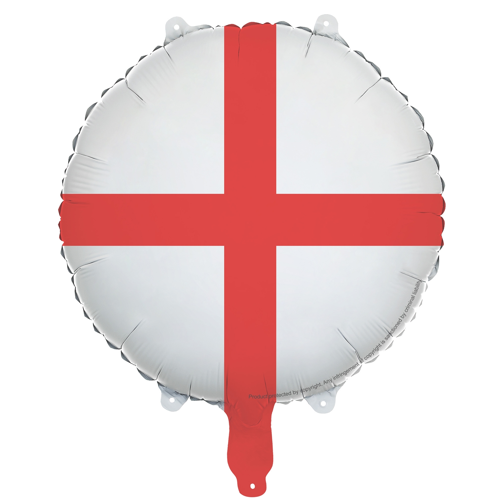 Ballon, Runder Ballon, Flaggenmuster, Kreuzdesign, Rot-Weiß Flagge