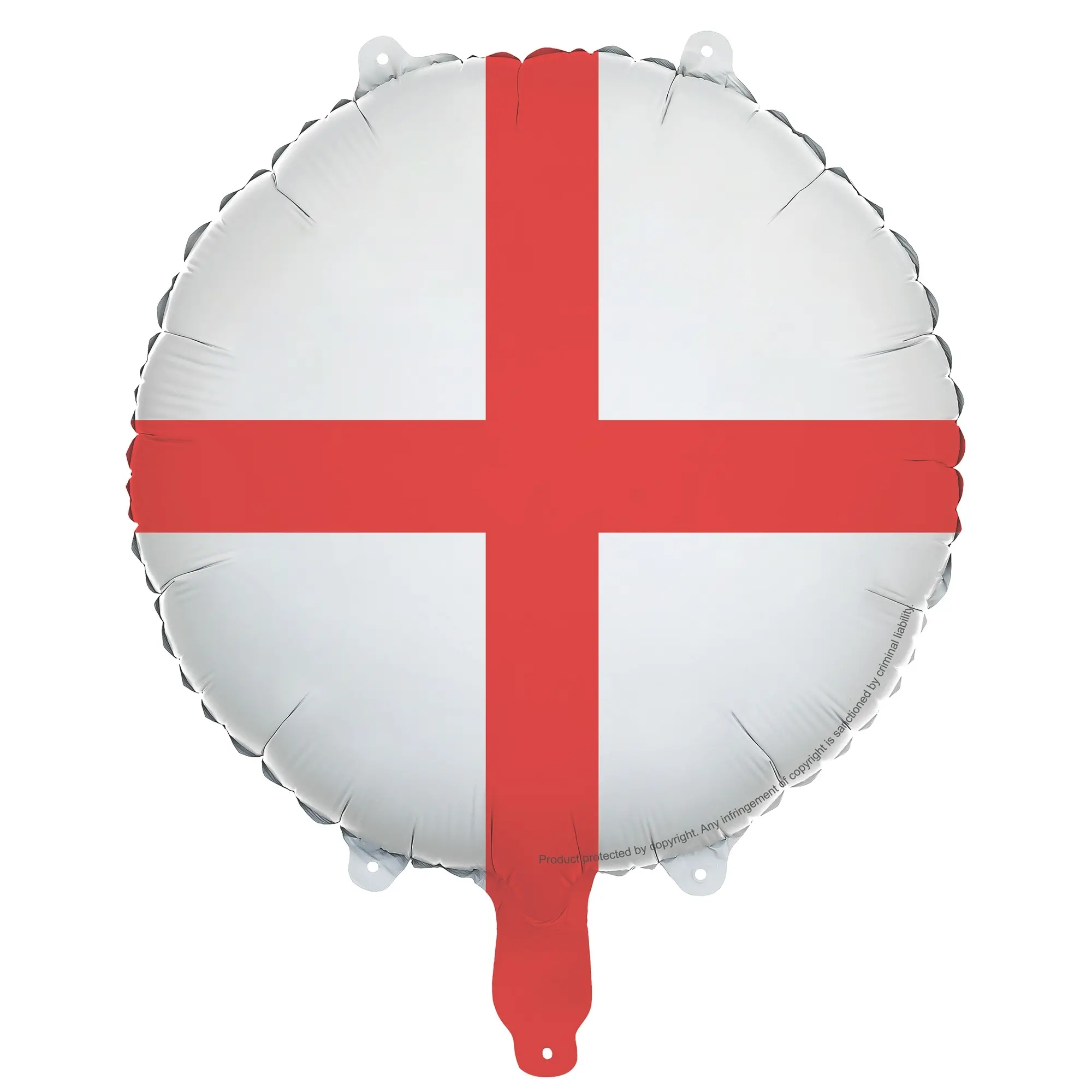 Ballon, Runder Ballon, Flaggenmuster, Kreuzdesign, Rot-Weiß Flagge