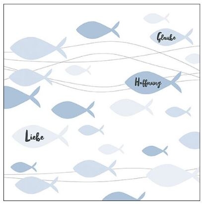 20 Servietten "Fische" Blau 20 Servietten "Fische" Blau