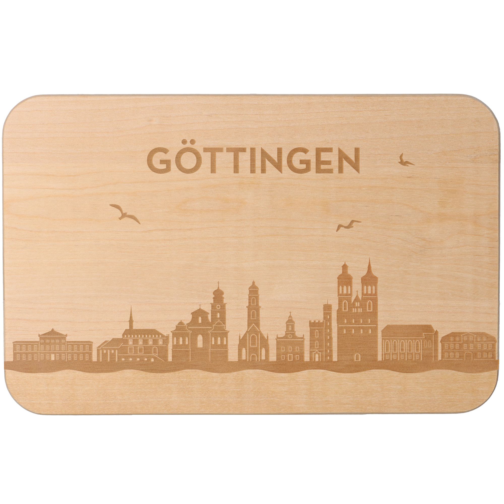 Frühstücksbrett Skyline Göttingen 23cm x 15cm x 1cm Frühstücksbrett Skyline Göttingen 23cm x 15cm x 1cm