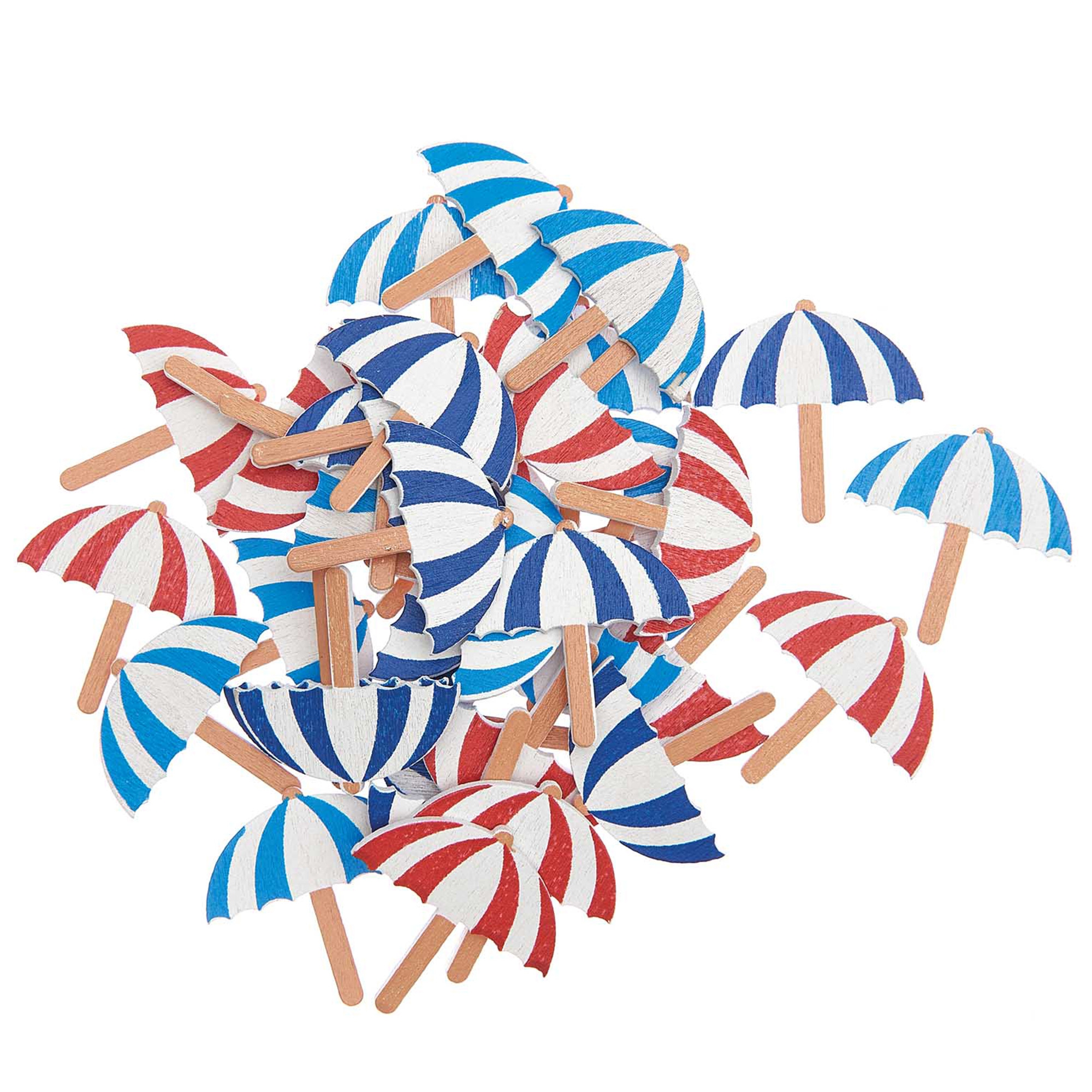 Streudeko "Sonnenschirm" Rot/Blau 36 Stück Streudeko "Sonnenschirm" Rot/Blau 36 Stück