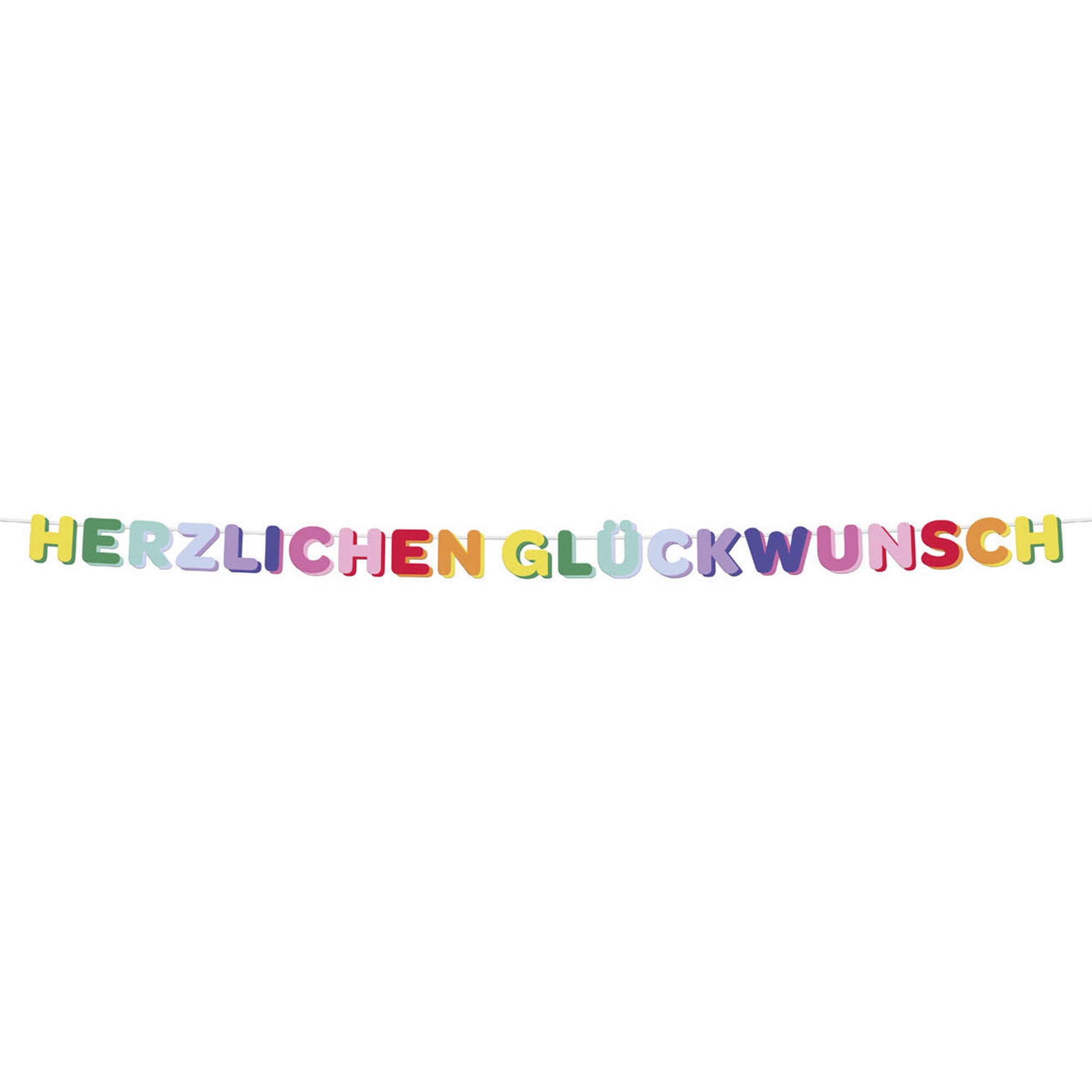 Girlande "Herzlichen Glückwunsch"
