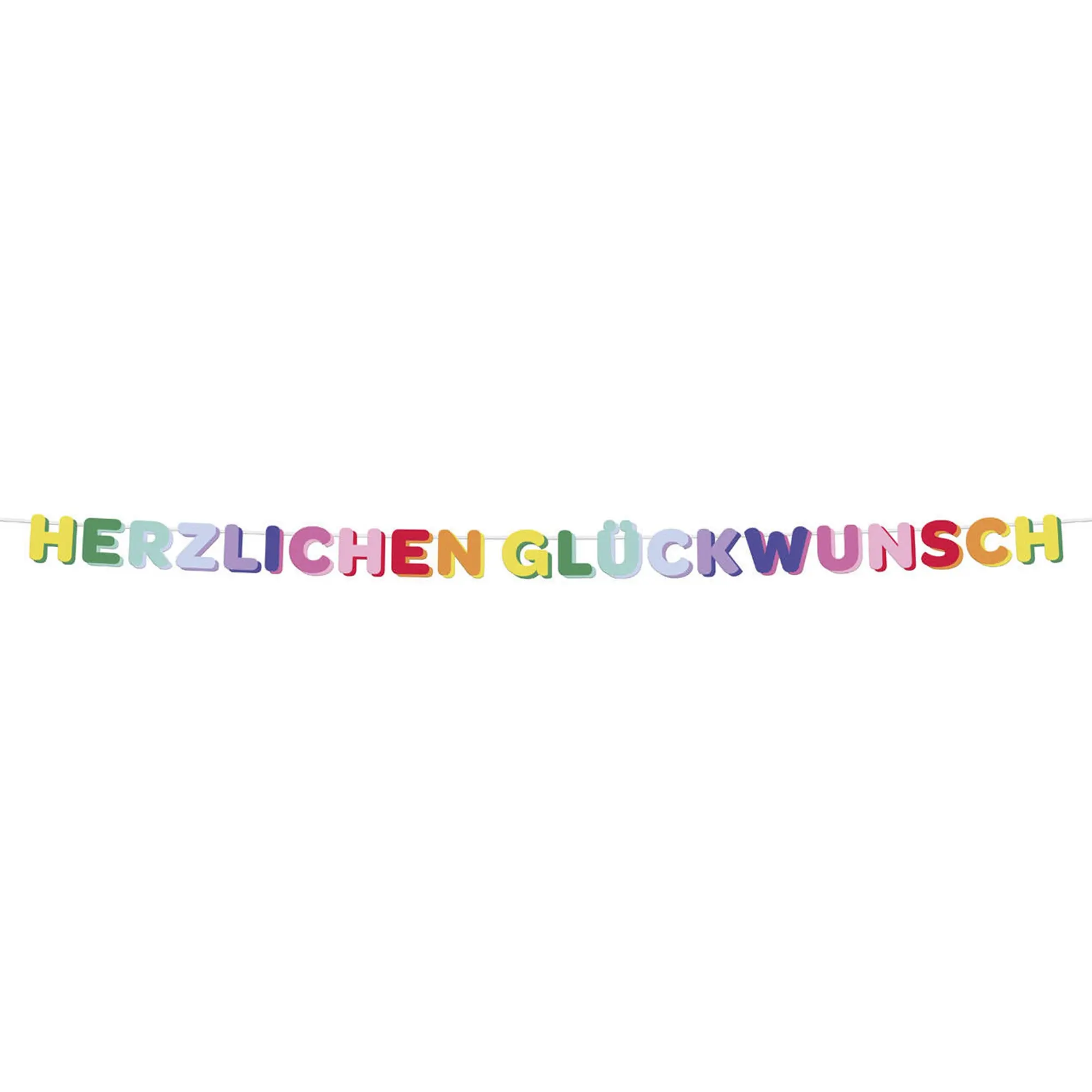 Girlande "Herzlichen Glückwunsch"