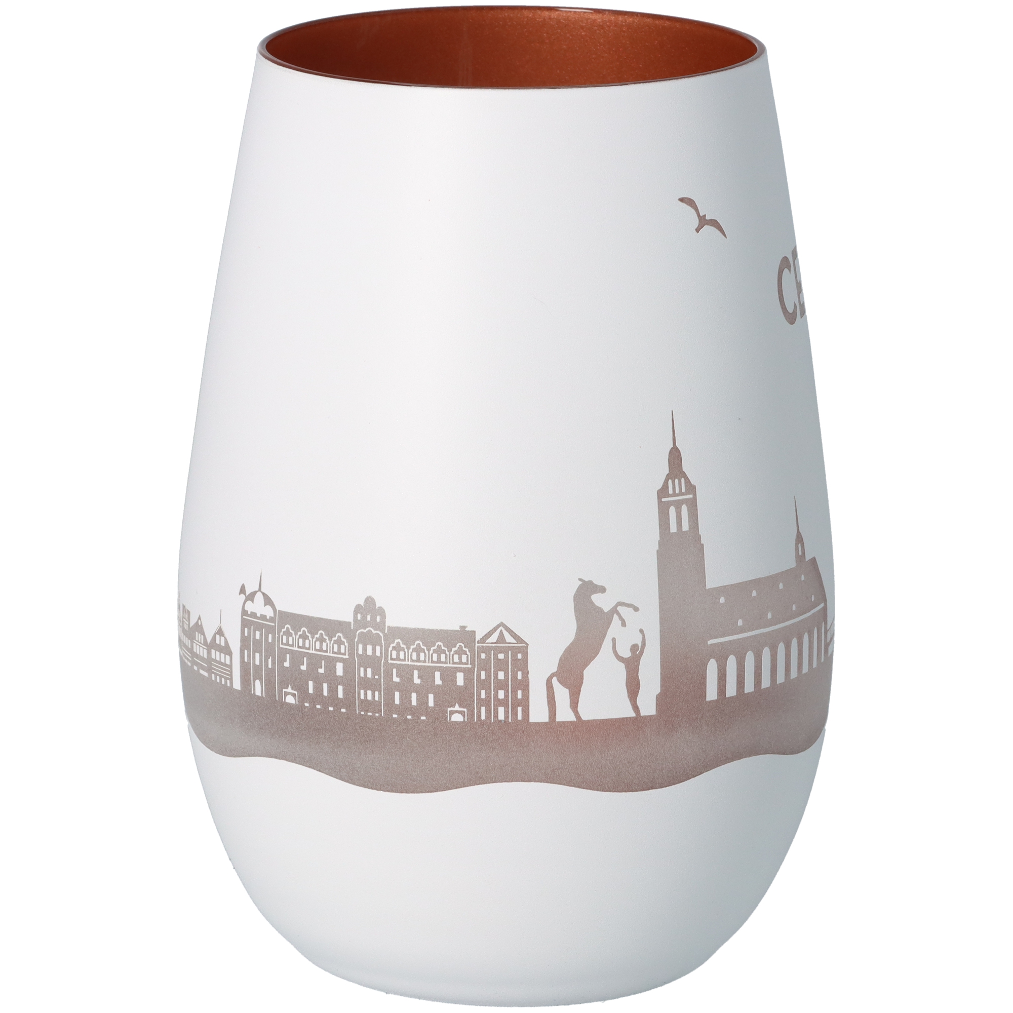 Windlicht Skyline Celle Weiß/Bronze Windlicht Skyline Celle Weiß/Bronze