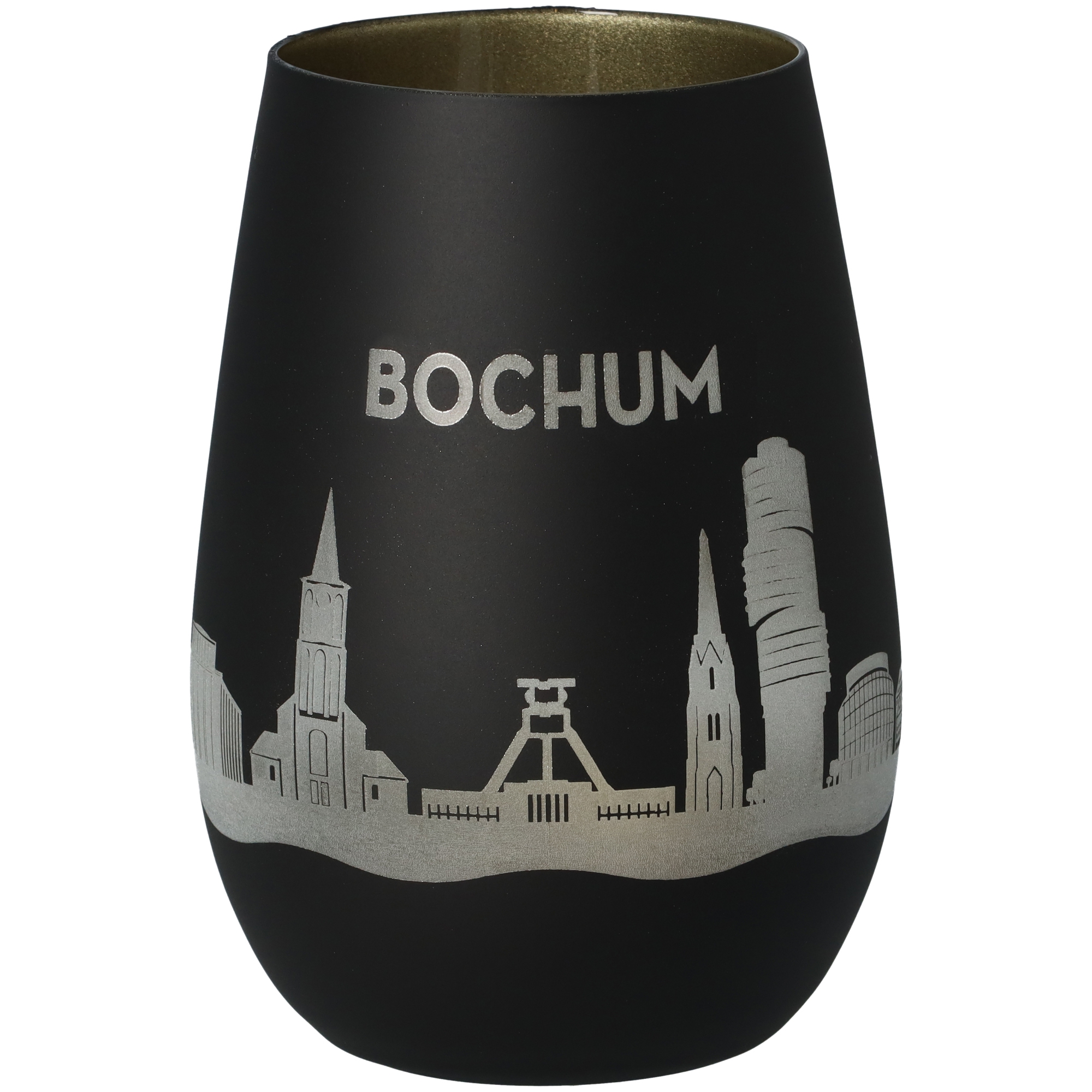 Windlicht Skyline Bochum Schwarz/Gold Windlicht Skyline Bochum Schwarz/Gold