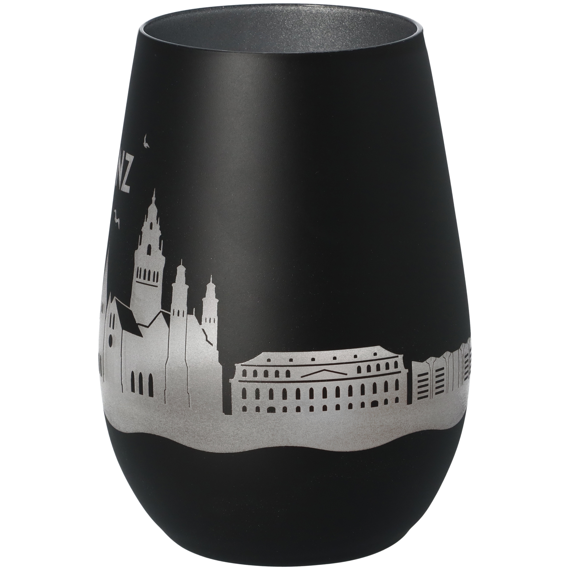 Windlicht Skyline Mainz Schwarz/Silber Windlicht Skyline Mainz Schwarz/Silber