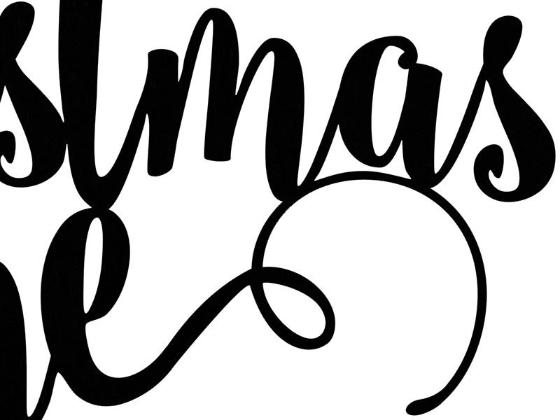 Dekoration Schriftzug "christmas time" Schwarz Dekoration Schriftzug "christmas time" Schwarz