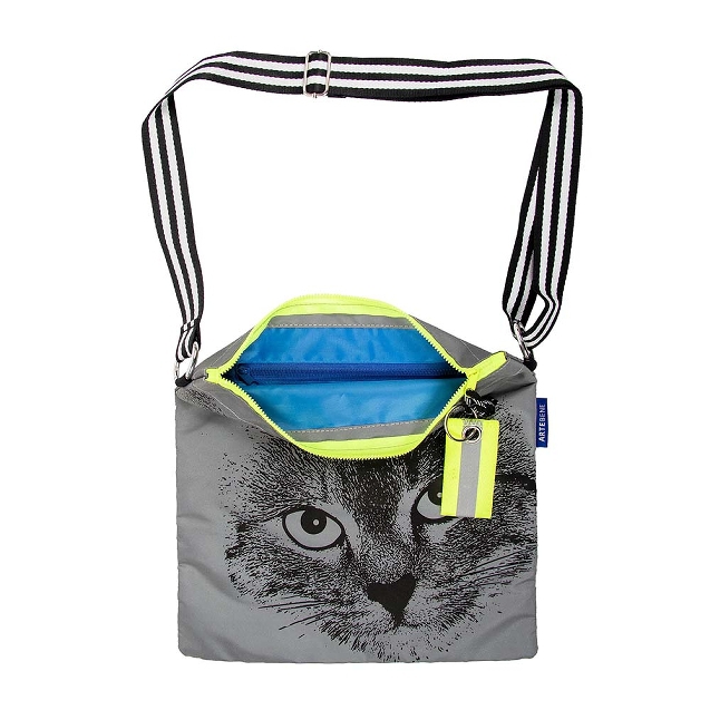 Minibag Crossover reflektierend "Katze"