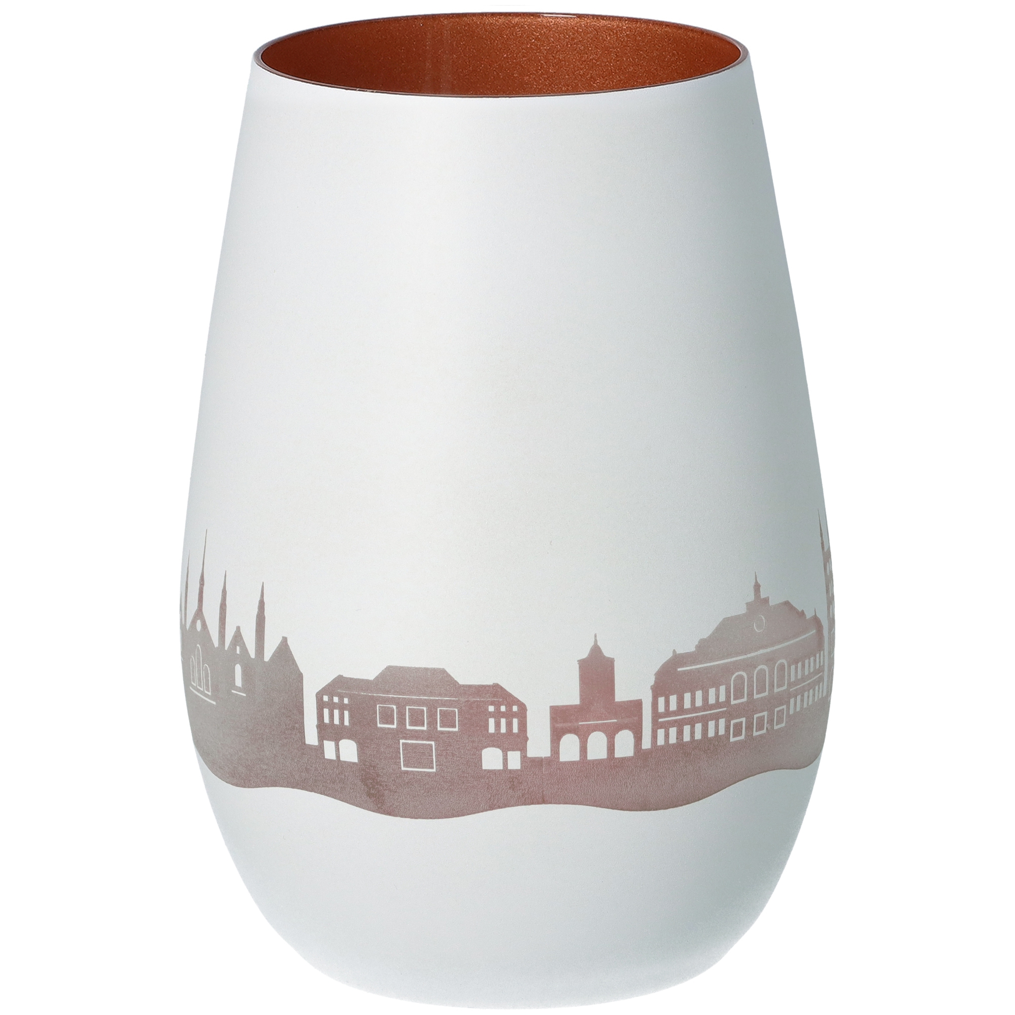 Windlicht Skyline Lübeck Weiß/Bronze Windlicht Skyline Lübeck Weiß/Bronze