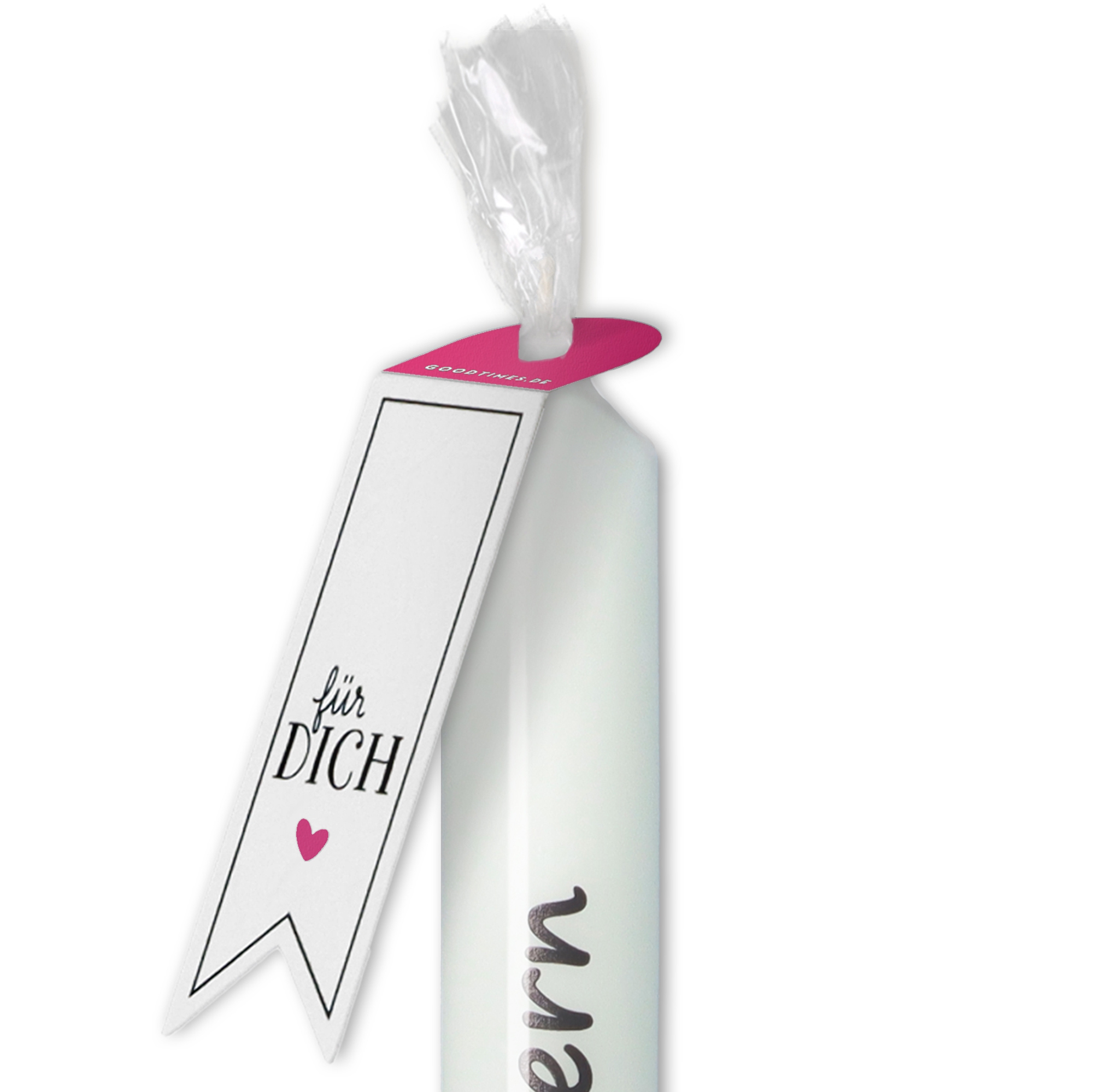 Stabkerze Weiß "Frohe Ostern" Stabkerze Weiß "Frohe Ostern"