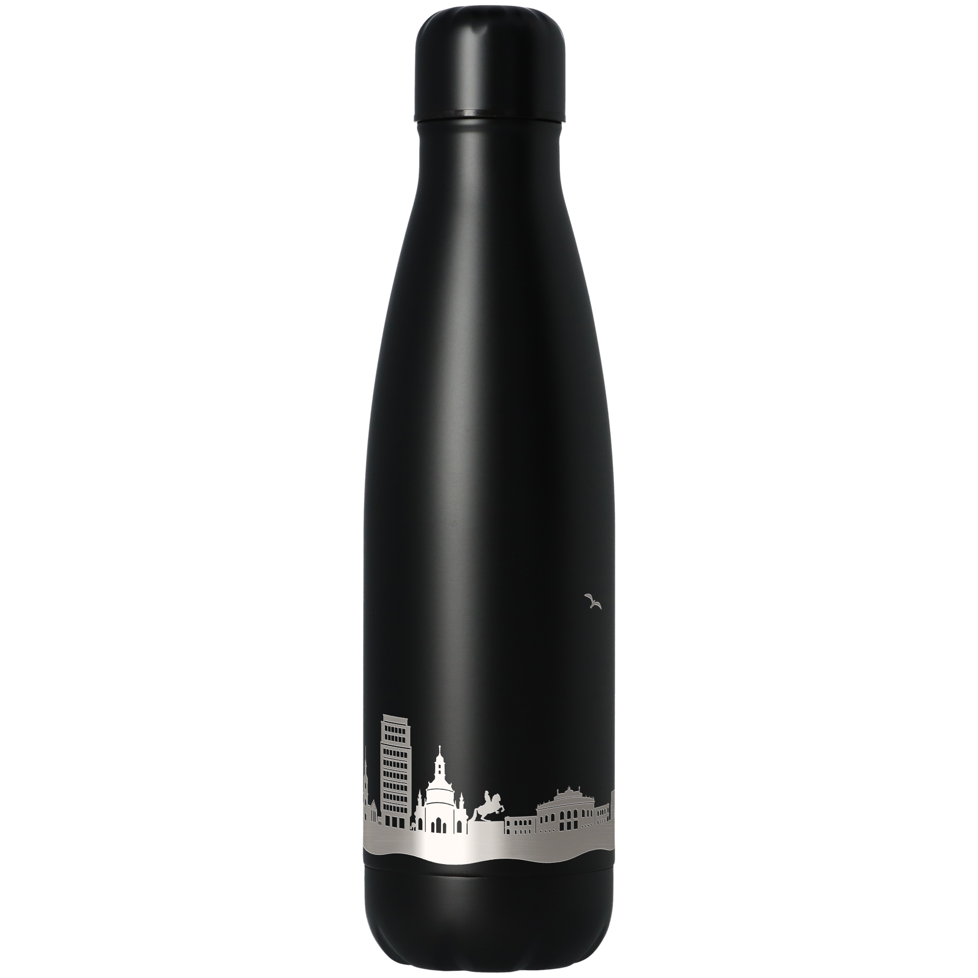 14b41efaf290376165d7f608fe97af67b2150fb3 Trinkflasche Skyline Dresden Schwarz 500ml