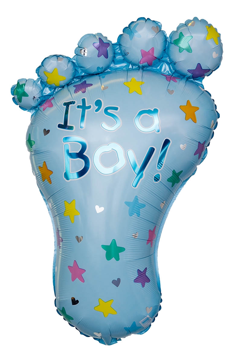 Folienballon Baby Fuß It's A Boy 58x82cm Folienballon Baby Fuß It's A Boy 58x82cm