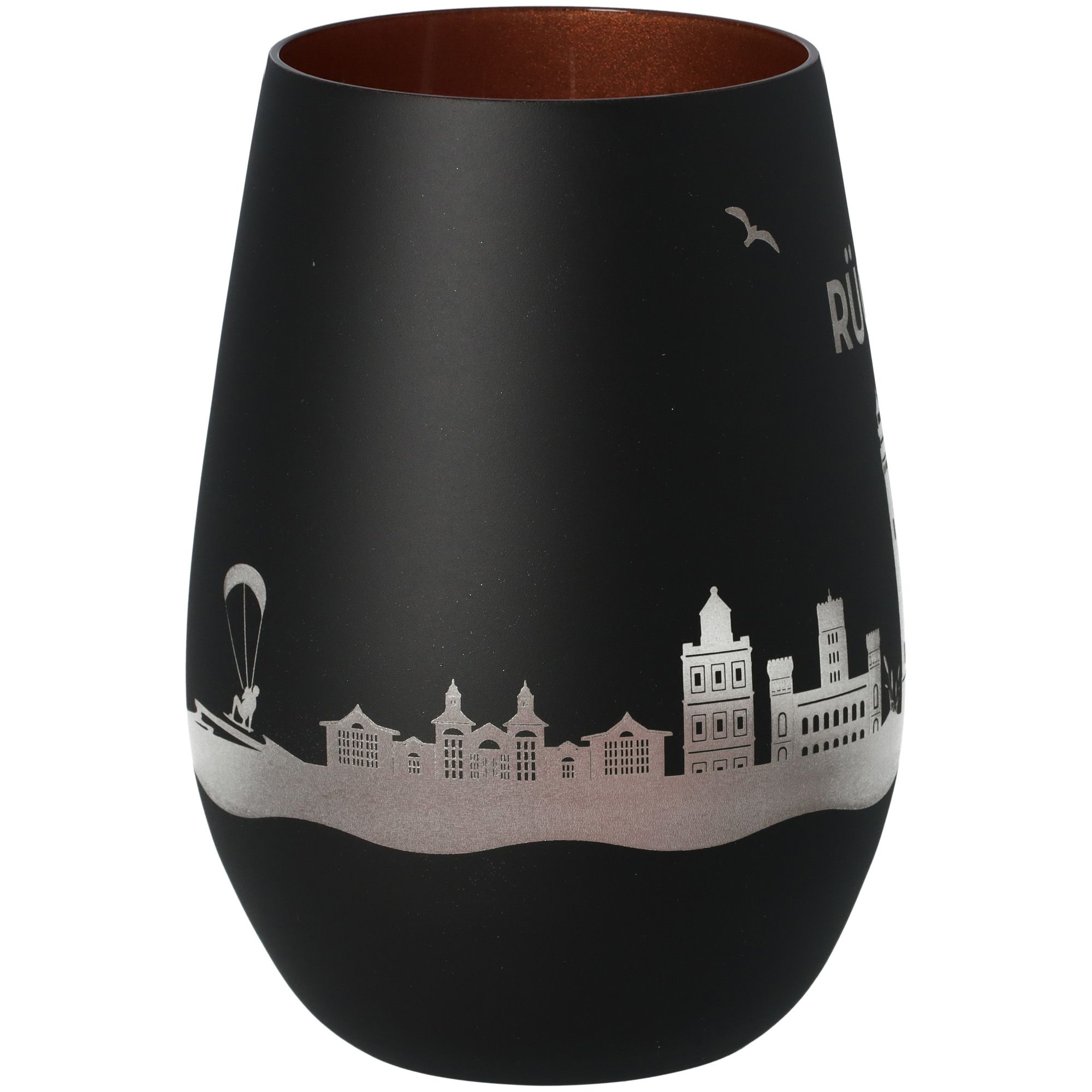 Windlicht Skyline Rügen Schwarz/Bronze Töpferei, Krug, Vase