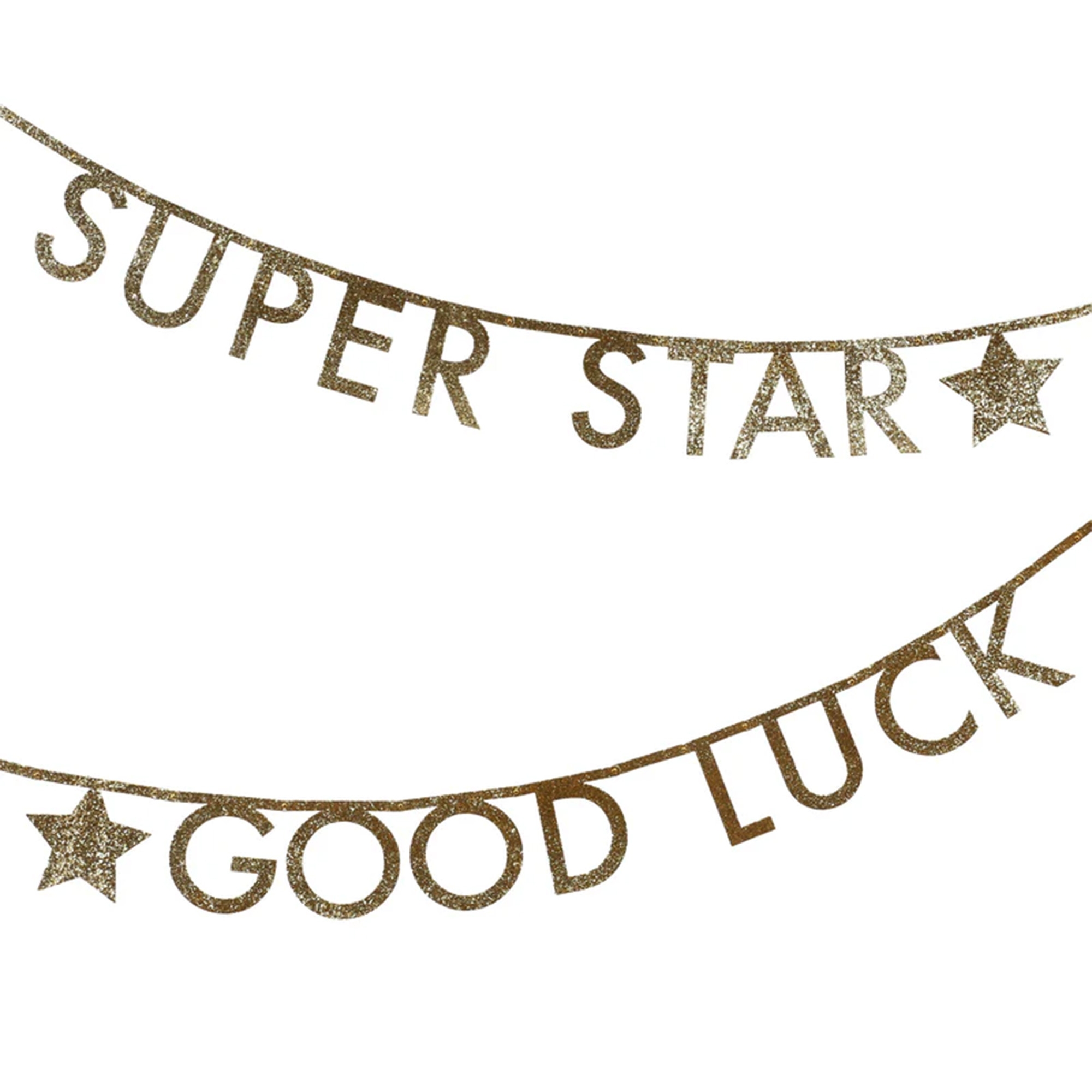 Meri Meri - DIY Girlande 134-teilig, Gold-Glitzer Text
