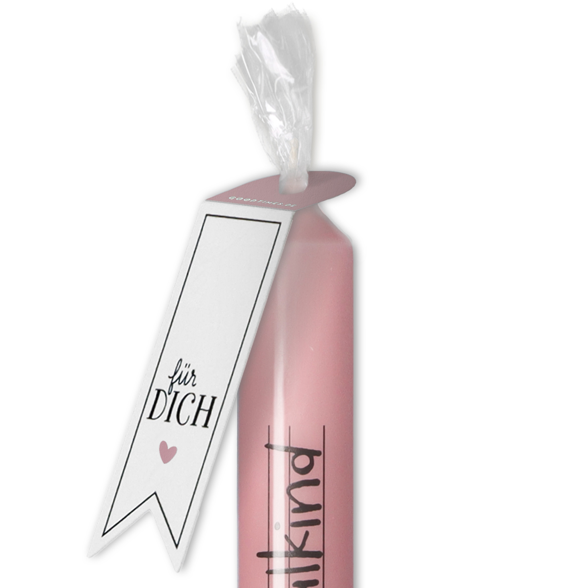 Stabkerze Rosa "Endlich Schulkind" Stabkerze Rosa "Endlich Schulkind"