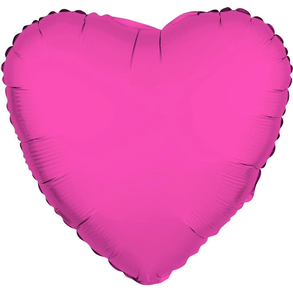 Folienballon Herz Neon Pink 45cm