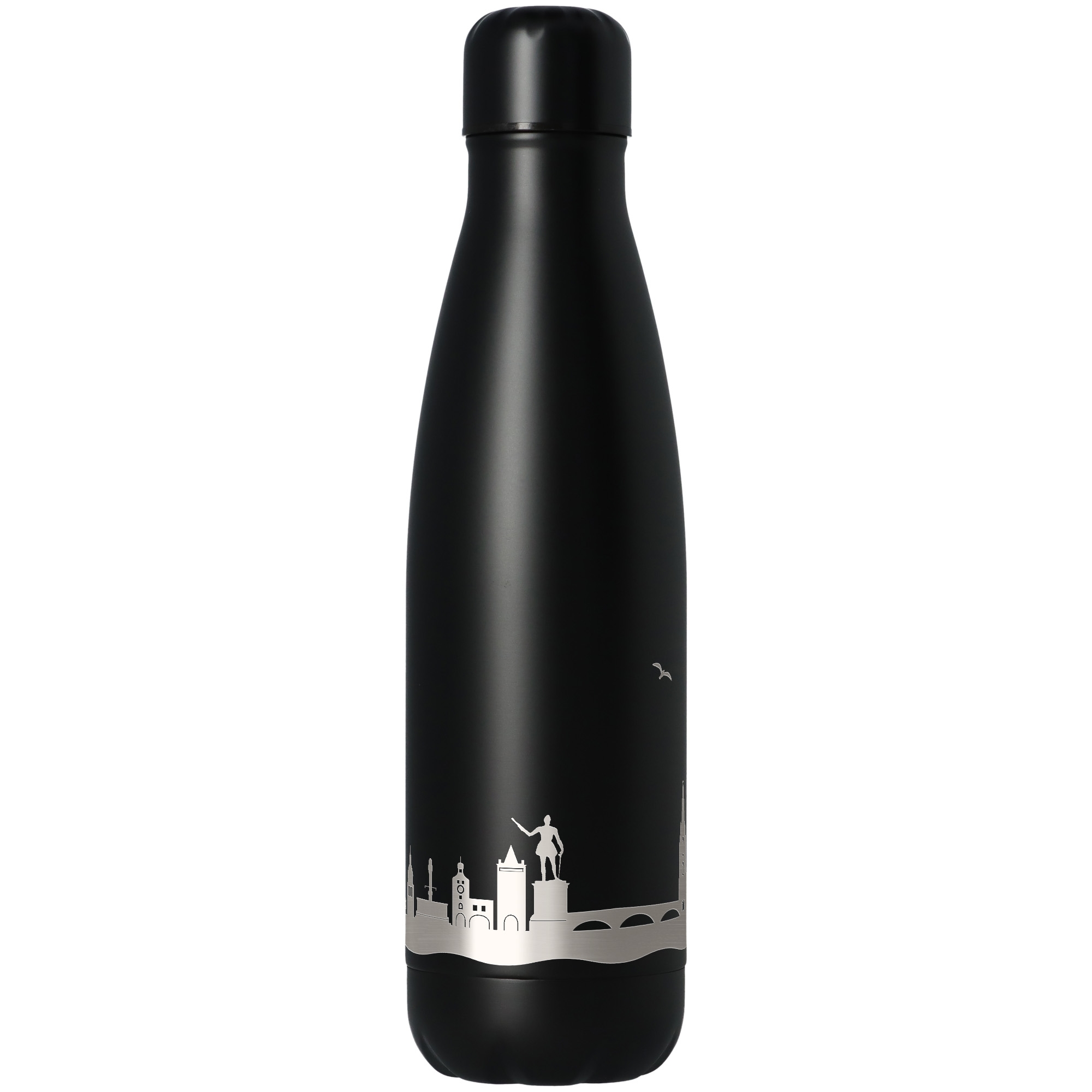 db4eaa619dbe903f18e677c66719dc9a32d00128 Trinkflasche Skyline Regensburg Schwarz 500ml