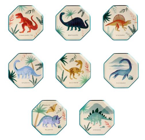 Meri Meri - 8 Pappteller "Königreich der Dinosaurier" Meri Meri - 8 Pappteller "Königreich der Dinosaurier"