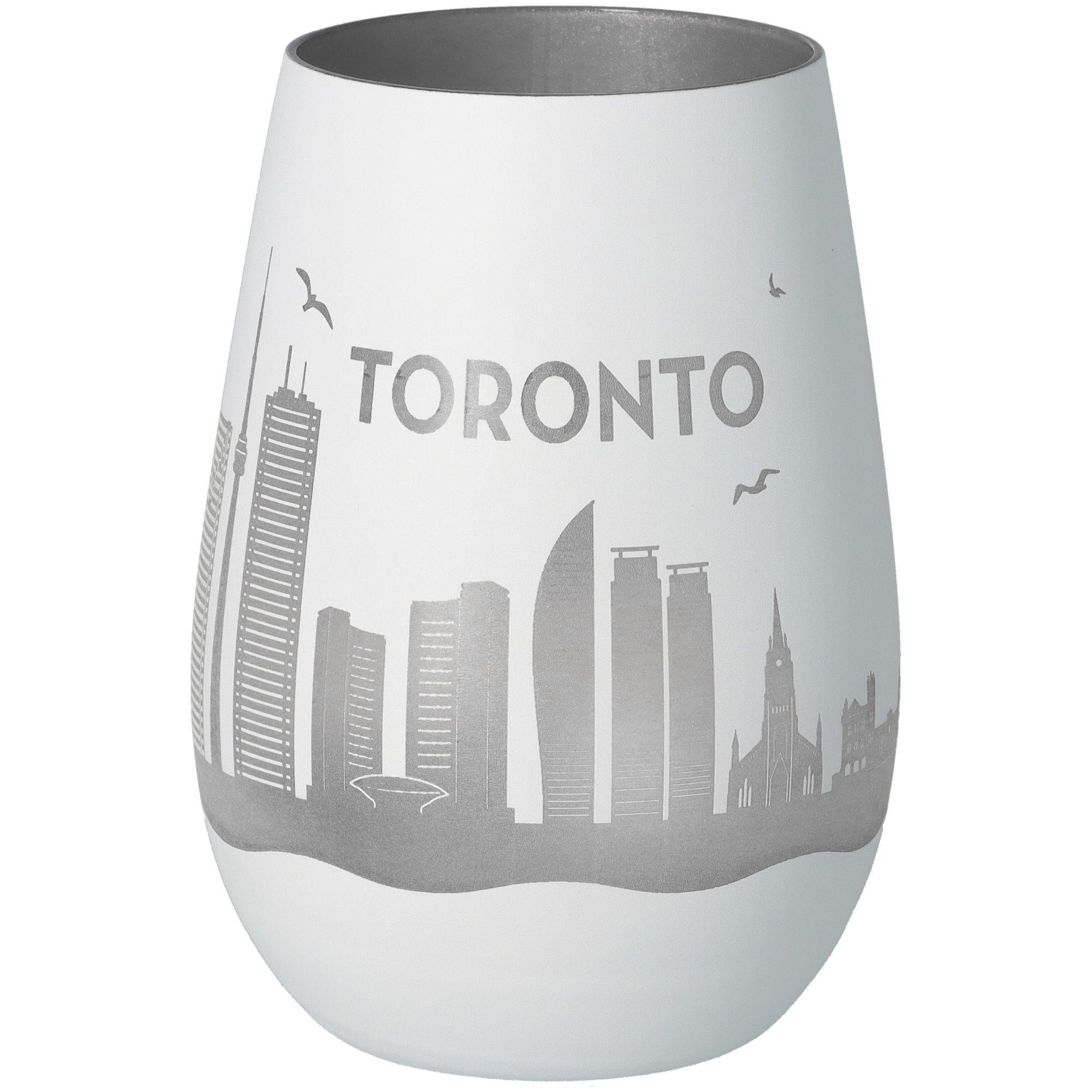 Goodtimes Windlicht Skyline Toronto Weiß/Silber