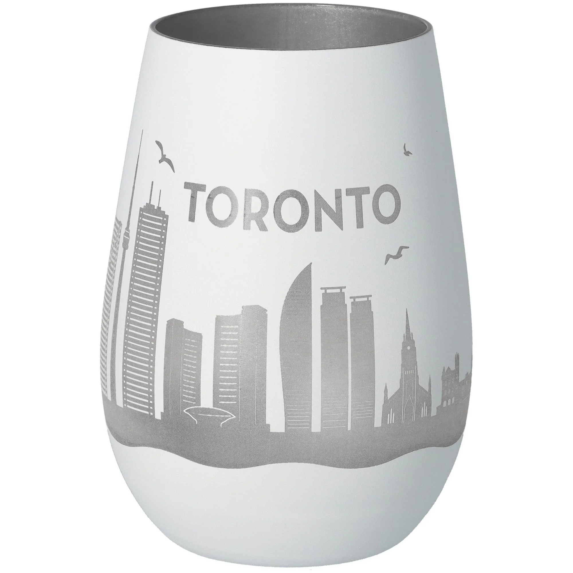 Goodtimes Windlicht Skyline Toronto Weiß/Silber