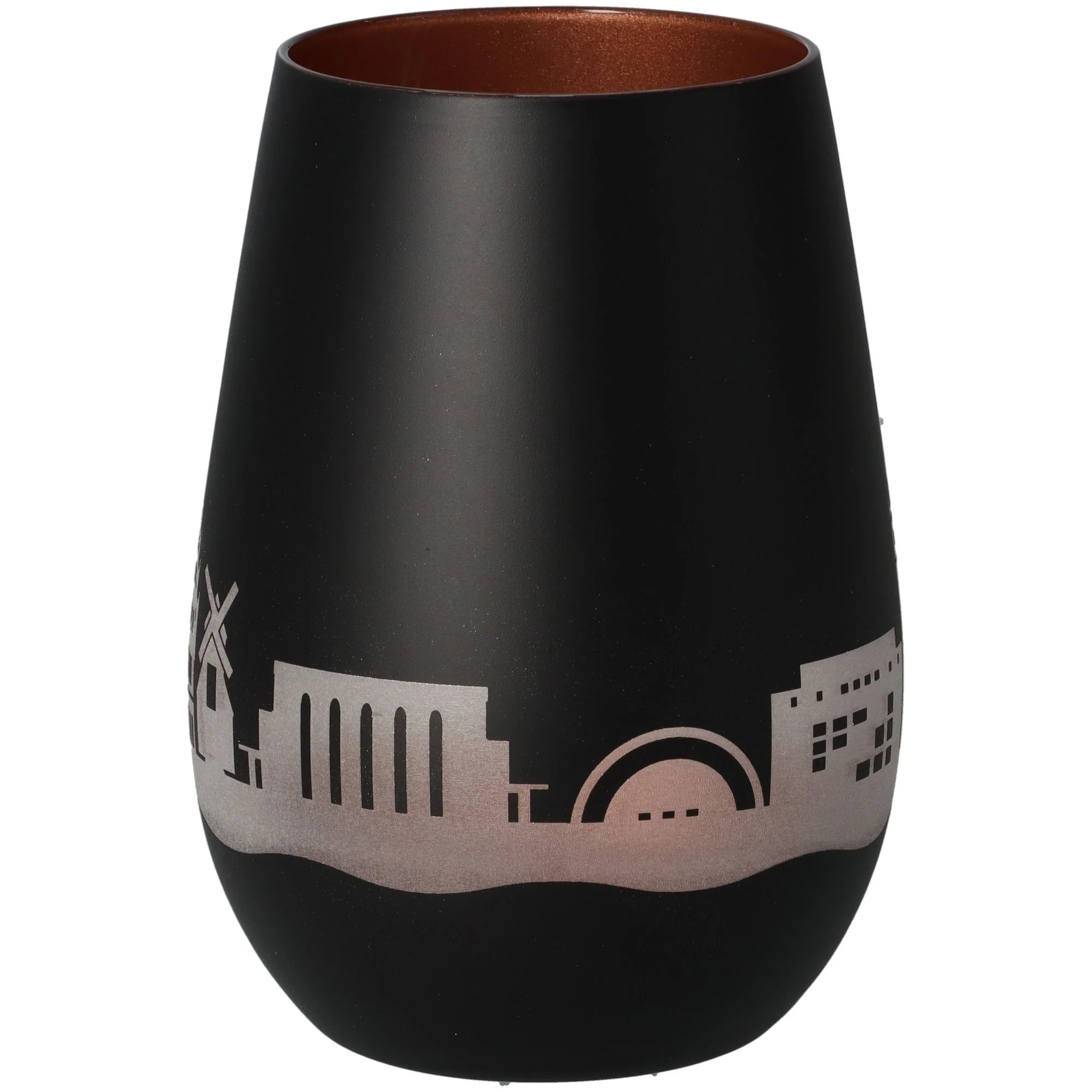 yosemite, städteansicht, vase, matt-schwarz, silhouette