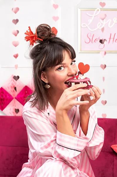 6 Cake Topper "Herzen", Rot 6 Cake Topper "Herzen", Rot