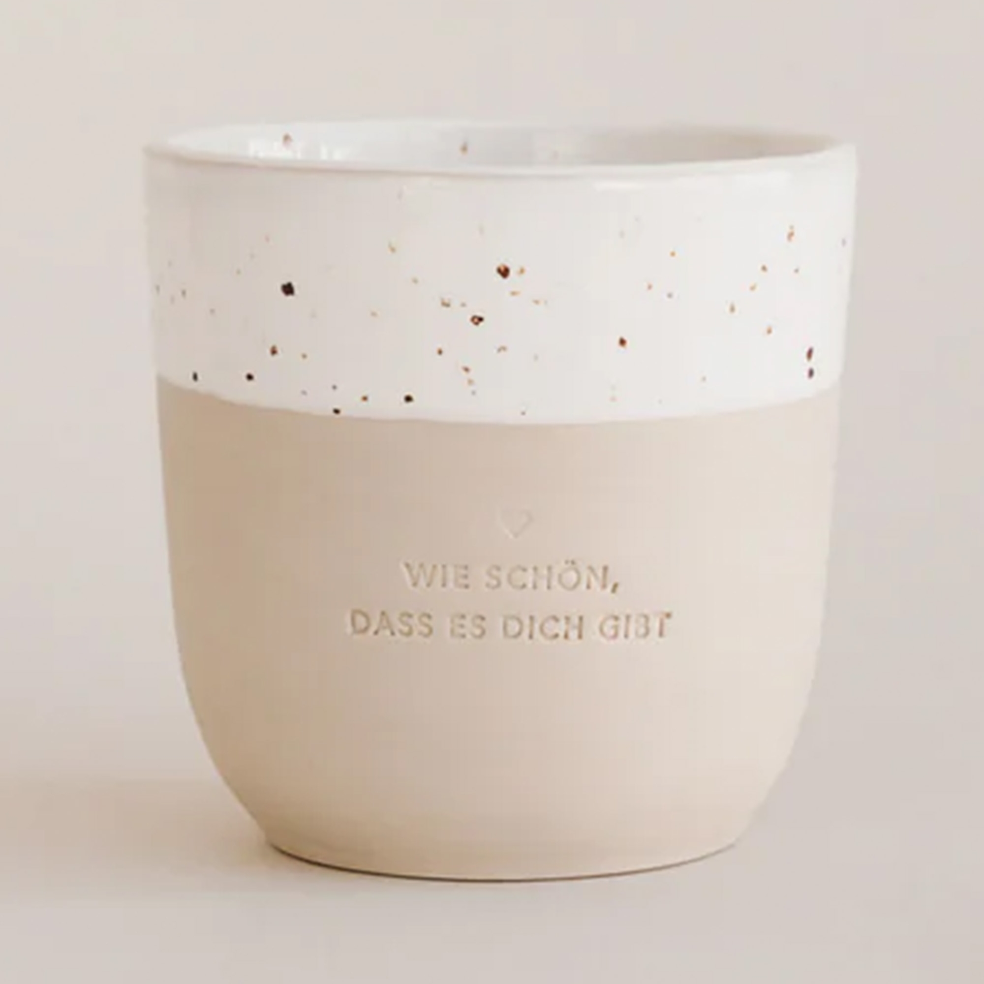 Eulenschnitt - Steingut-Becher "Wie schön" Porzellan, Töpferei, Schüssel, Tasse, Suppenschüssel