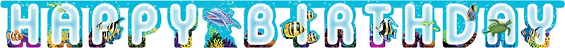 Ocean Party - Happy Birthday Girlande