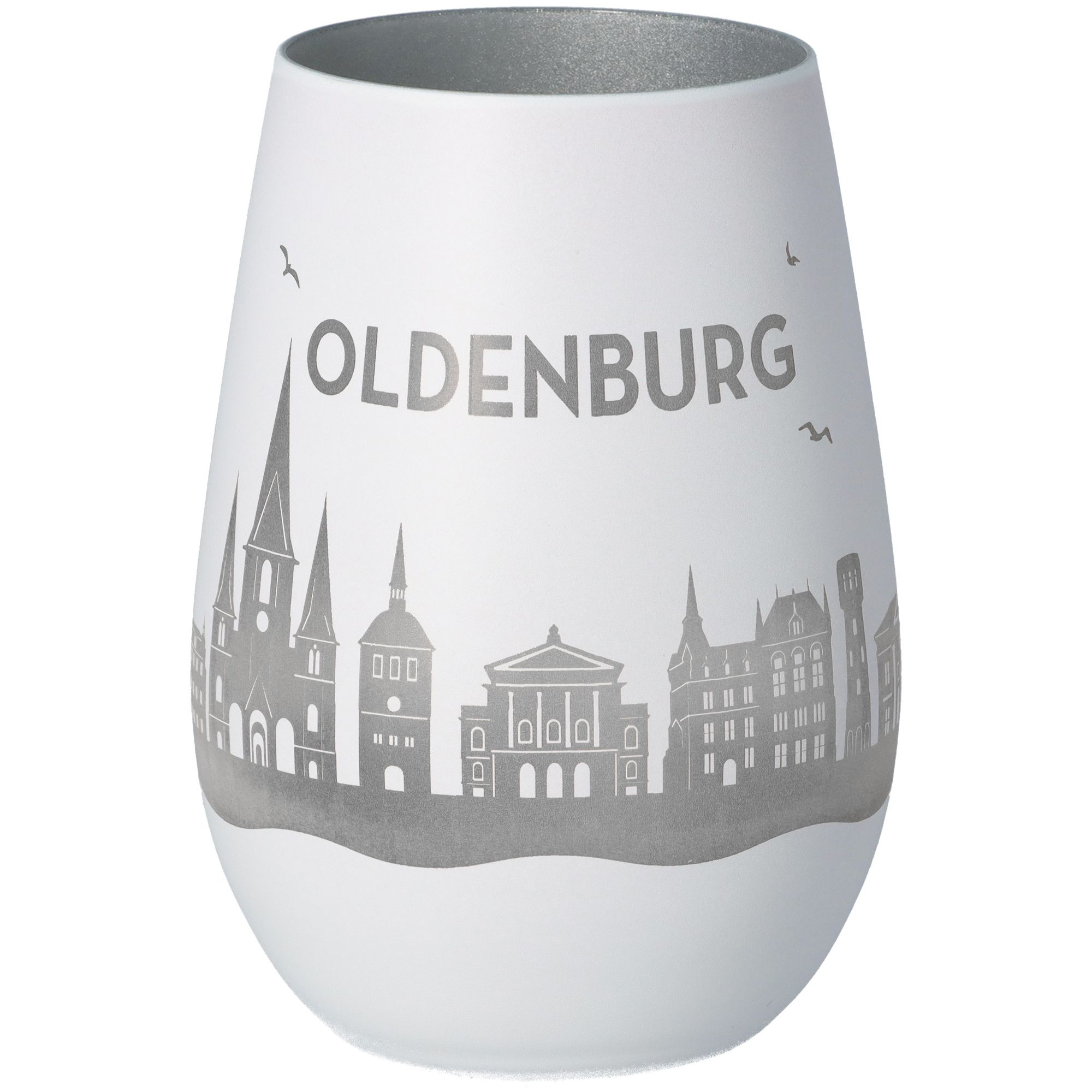 Windlicht Skyline Oldenburg Weiß/Silber Windlicht Skyline Oldenburg Weiß/Silber