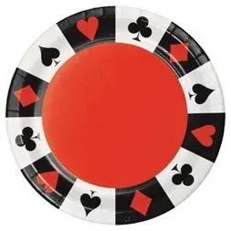 Casino Nacht - 8 Kleine Pappteller