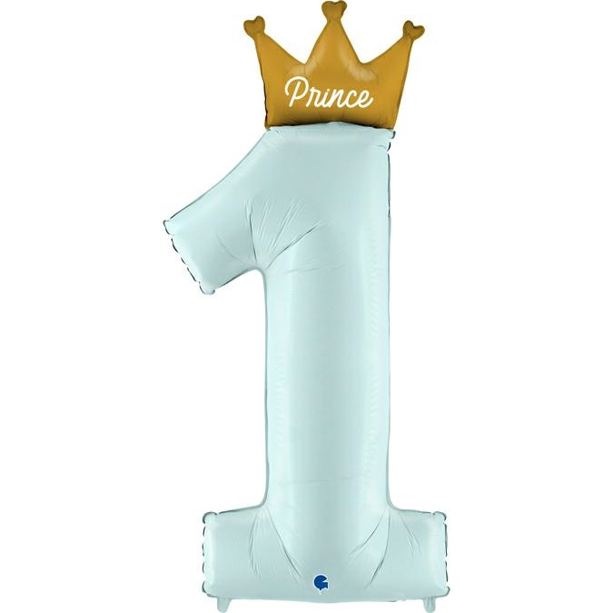 Folienballon 1. Geburstag Prince 117cm