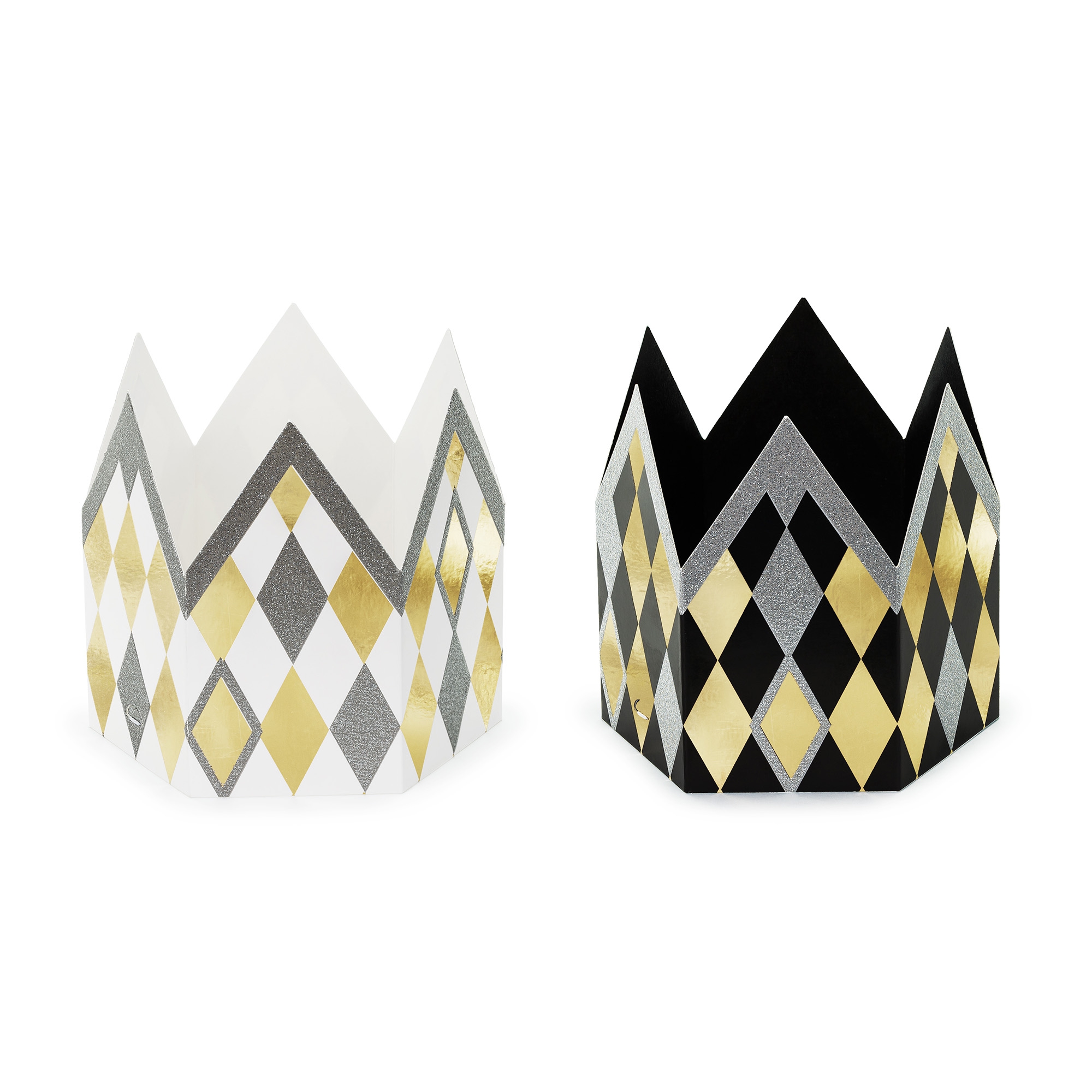 2 Partykronen, Gold-Silber Mix Zubehör